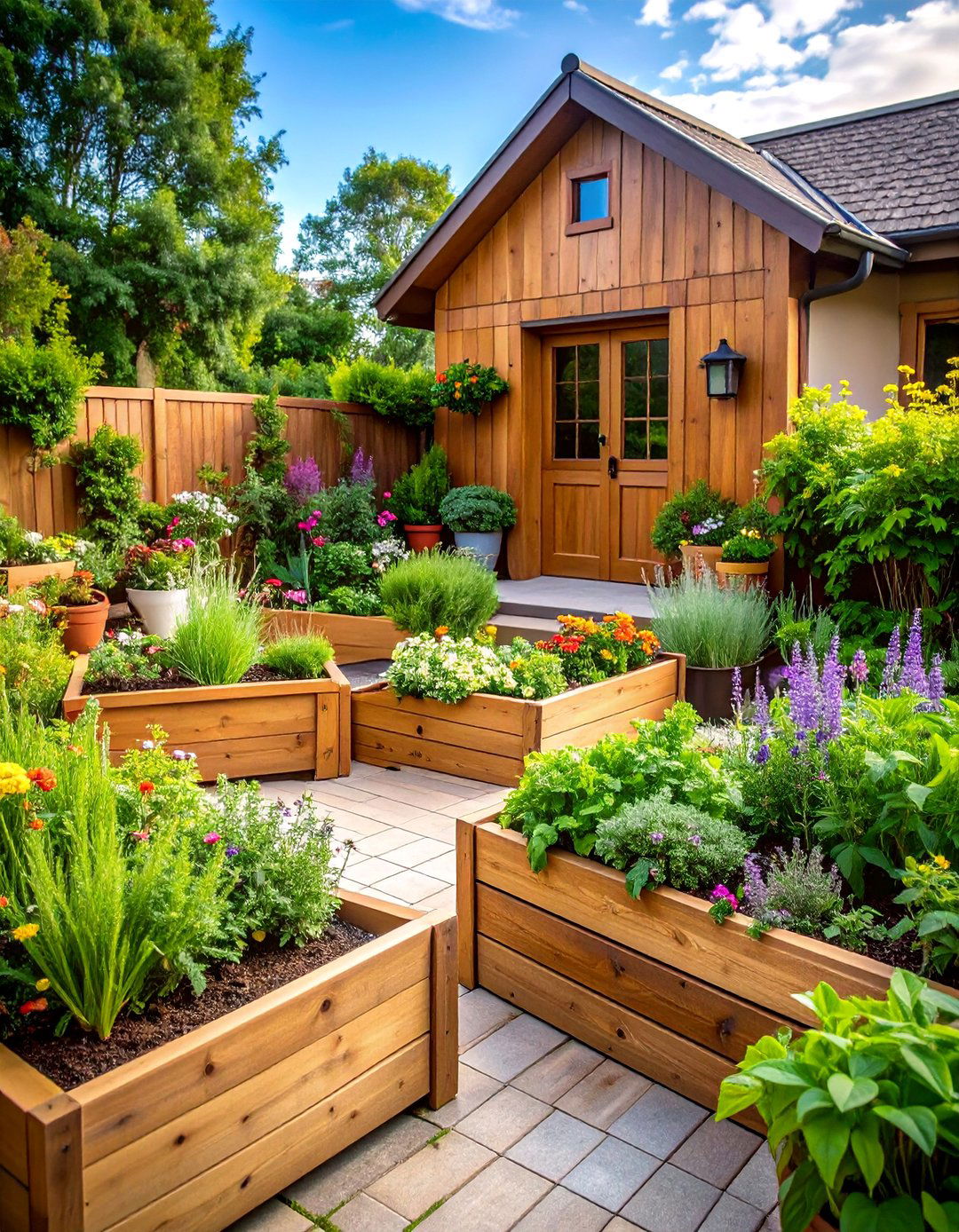 Raised Herb Garden Kitchen Connection - 25 Cheap Backyard Makeover Ideas