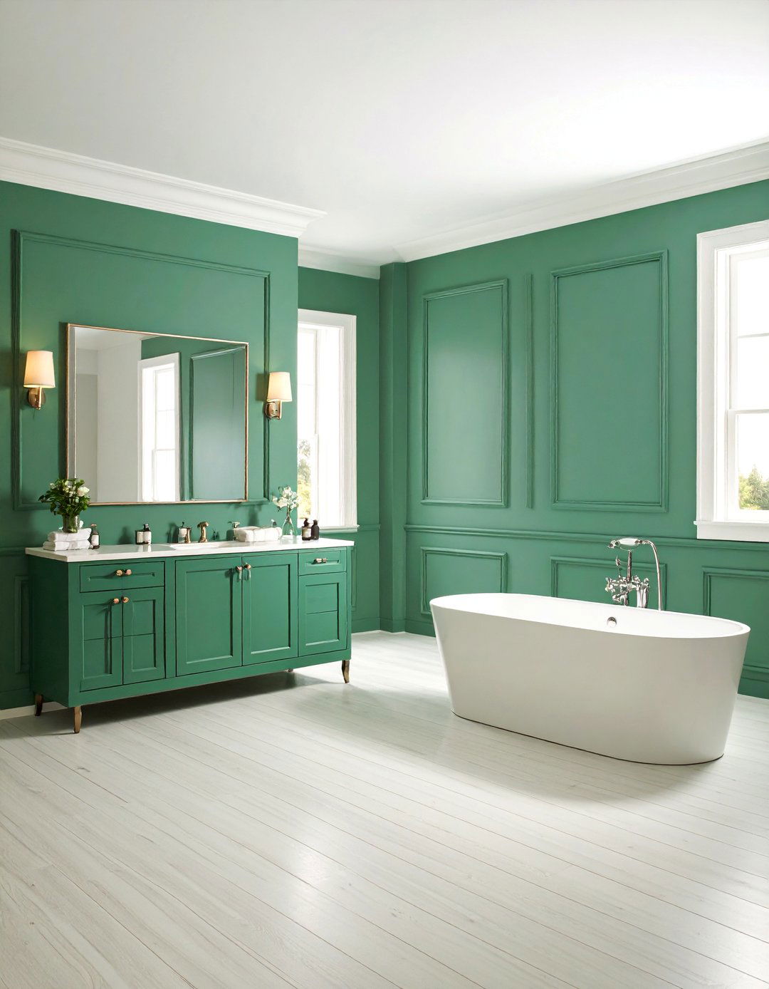 Raised Panel Traditional Design - 25 Bathroom Wall Paneling Ideas