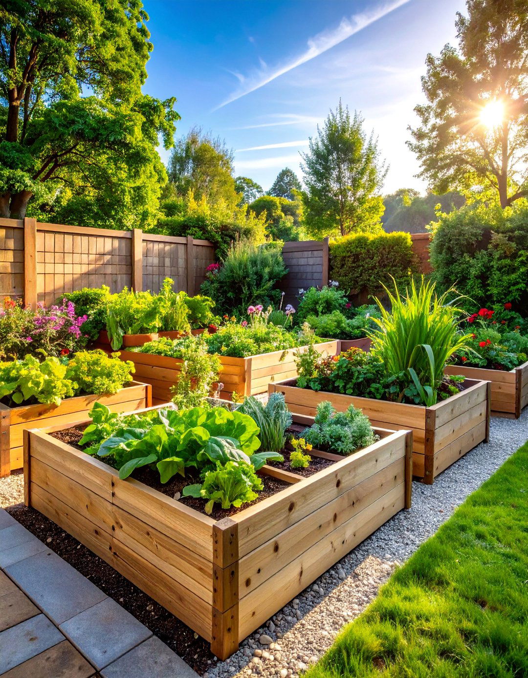 Raised Sleeper Vegetable Garden Beds - 25 Garden Sleeper Ideas