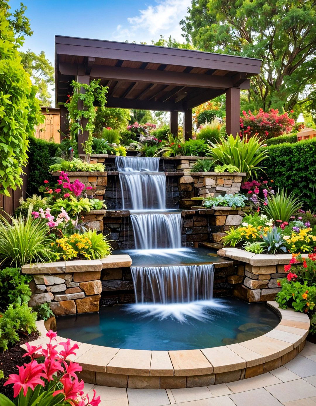 Raised Stone Planter Waterfall Pond - 25 Small Pond Ideas With Waterfalls