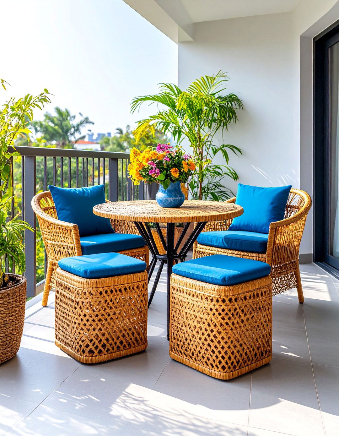 Rattan Cube Set with Hidden Storage - 25 Garden Furniture Ideas