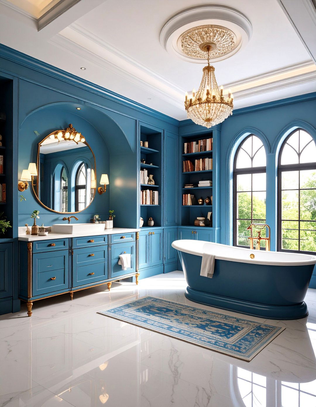Ravenclaw Tower Study Bathroom - 25 Harry Potter Bathroom Ideas