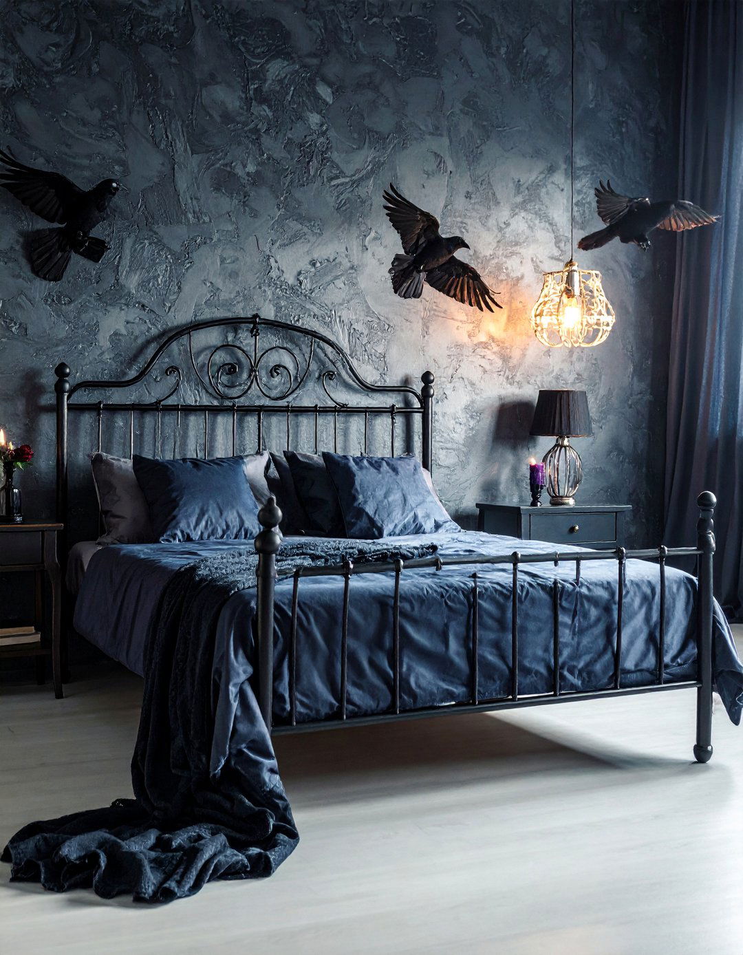 Ravens Nest Viking Bedroom with Dark Gothic Elements - 25 Viking Bedroom Ideas