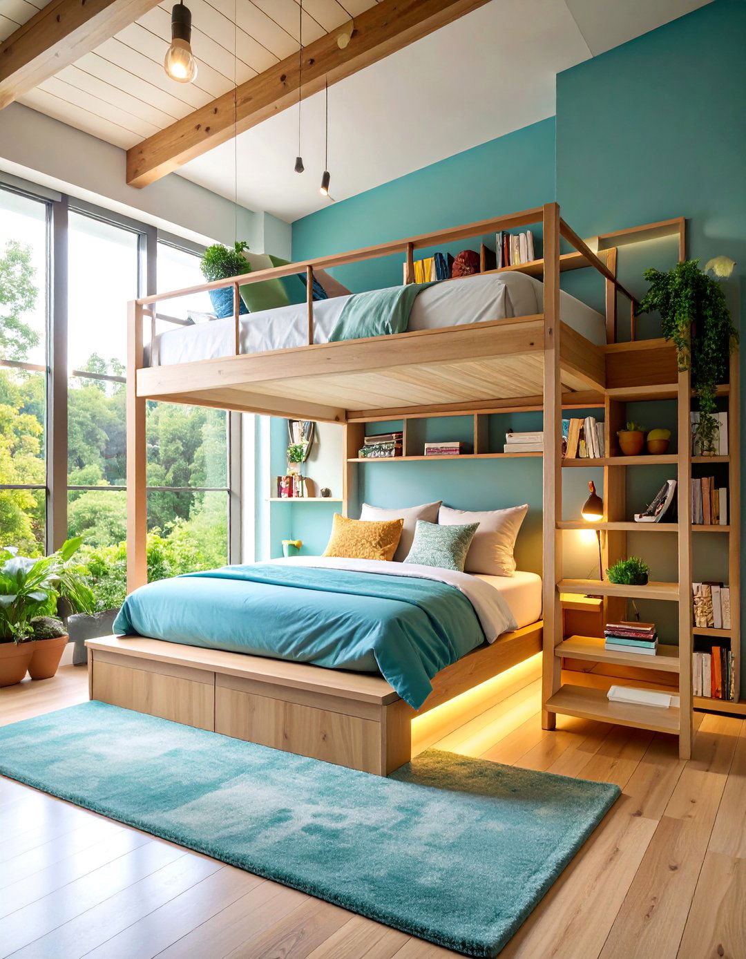 Reading Nook Loft Bed with Cozy Corner Design - 25 Loft Bed Ideas