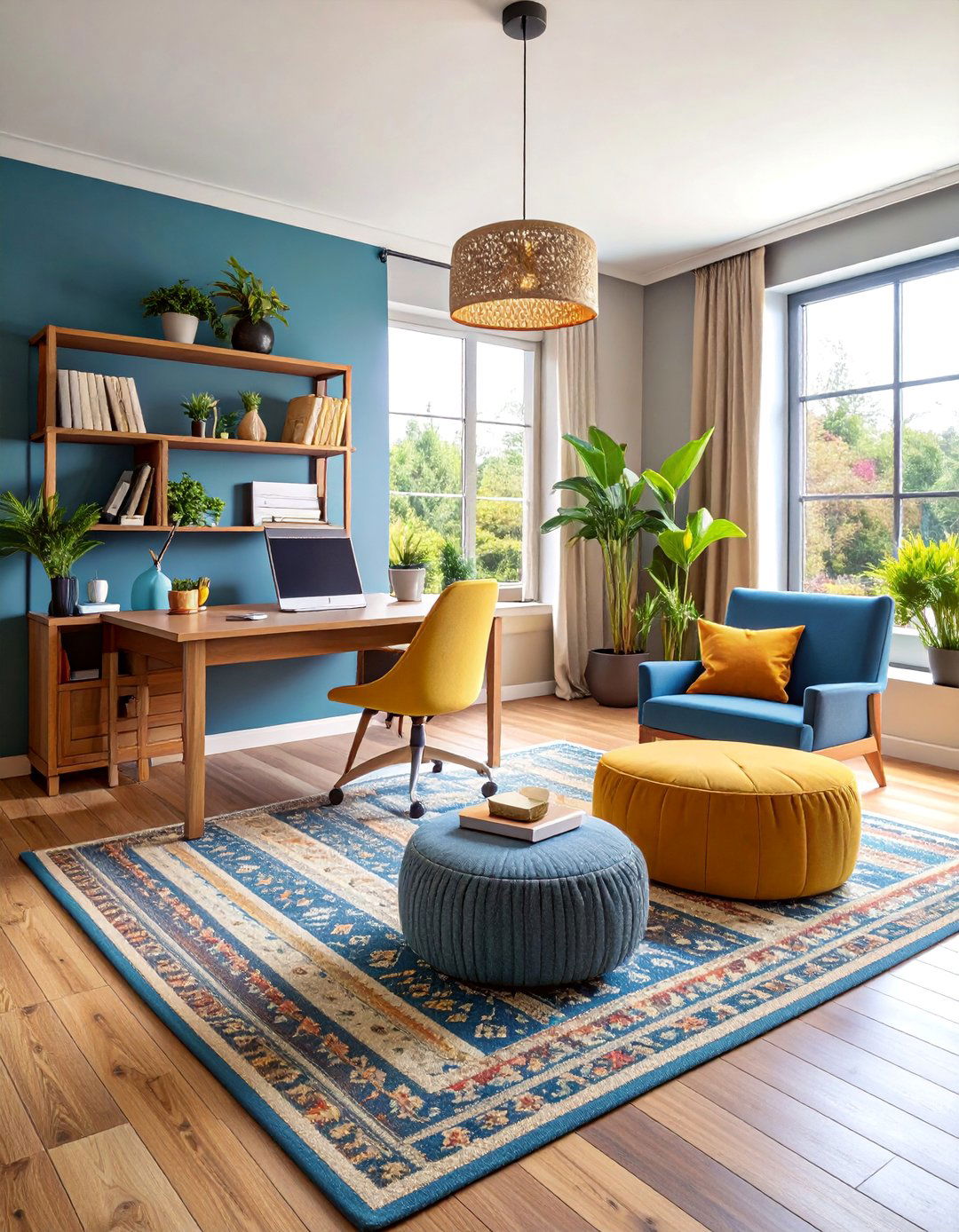 Reading Nook Office Combination - 25 Bohemian Home Office Ideas