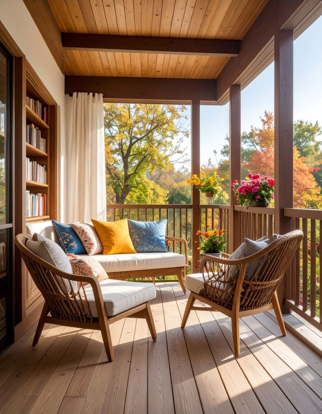 Reading Nook Paradise with Privacy Screens - 25 Balcony Ideas