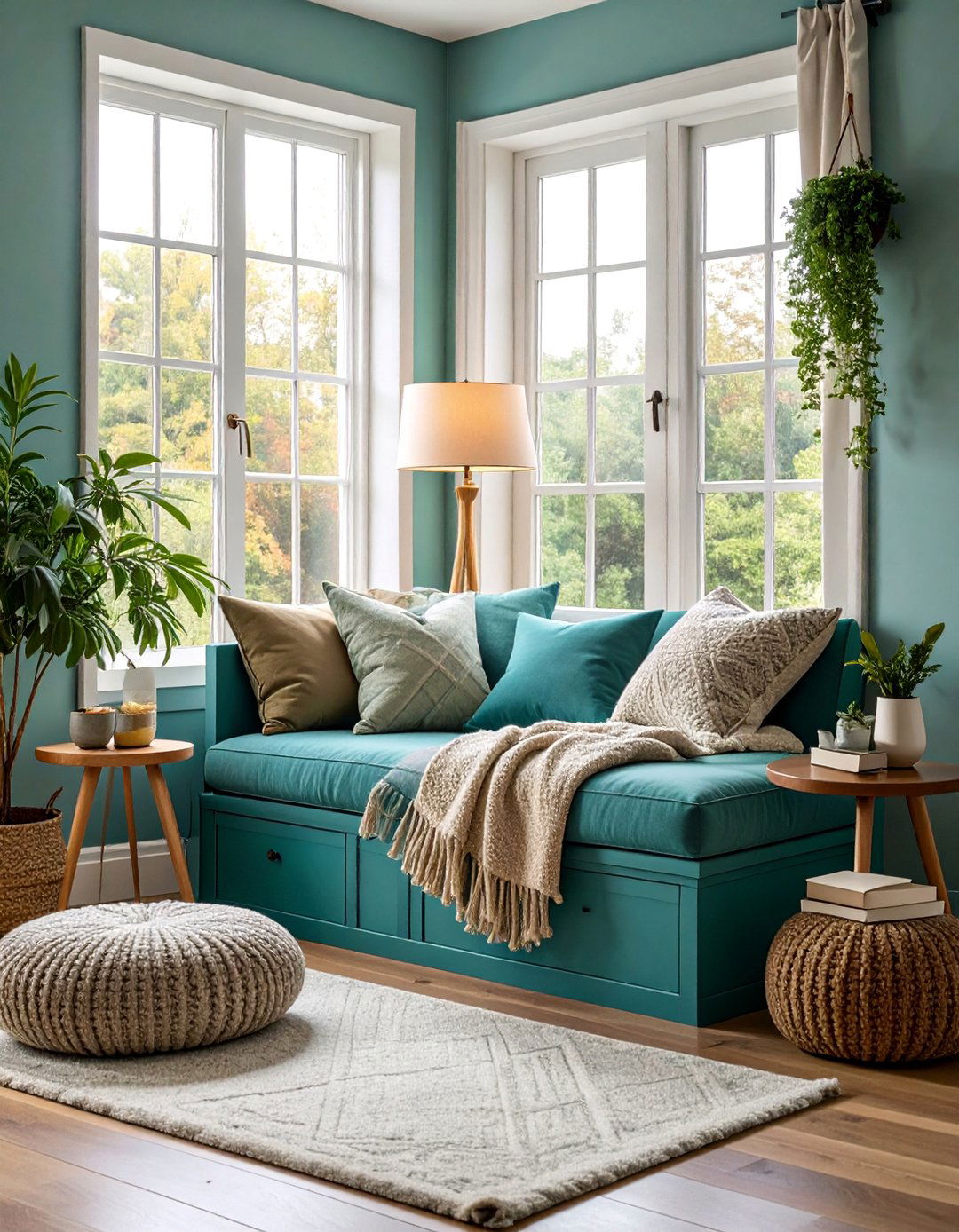 Reading Nook Scandinavian Bedroom with Window Seating - 25 Scandinavian Bedroom Ideas