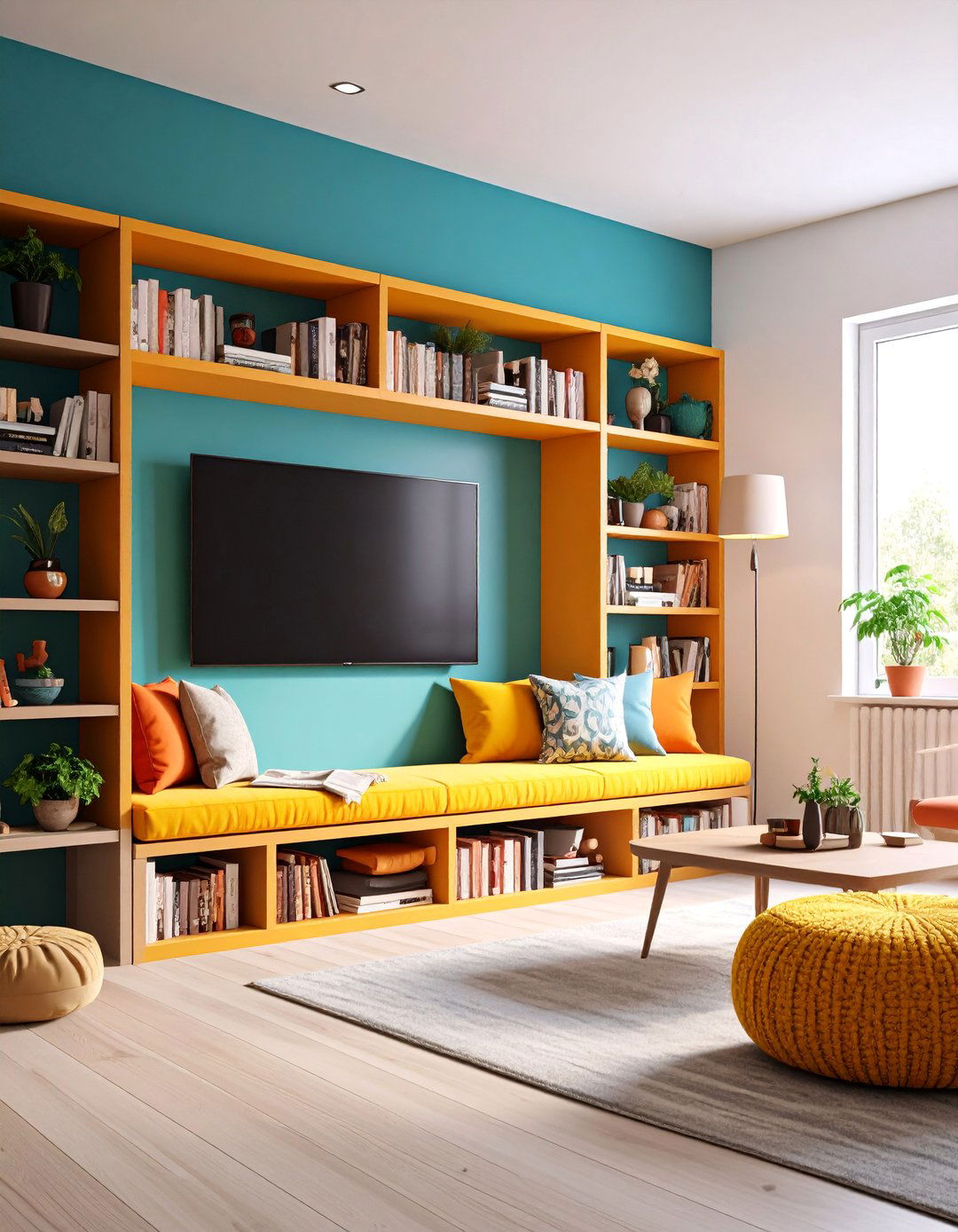 Reading Nook TV Combination with Built In Seating - 25 Small Living Room Ideas With Tv