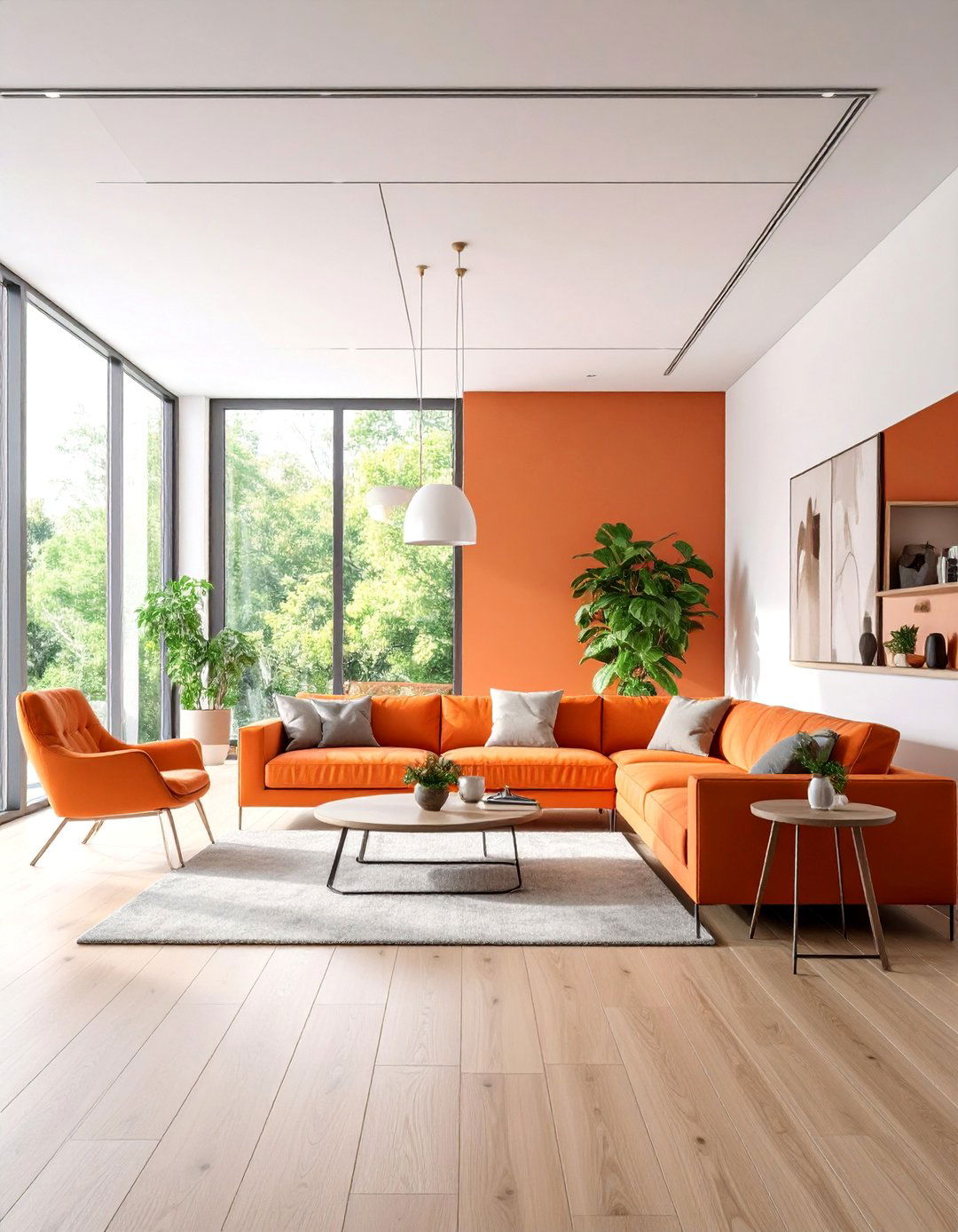 Recessed Magnetic Track System - 25 Living Room Ceiling Lighting Ideas