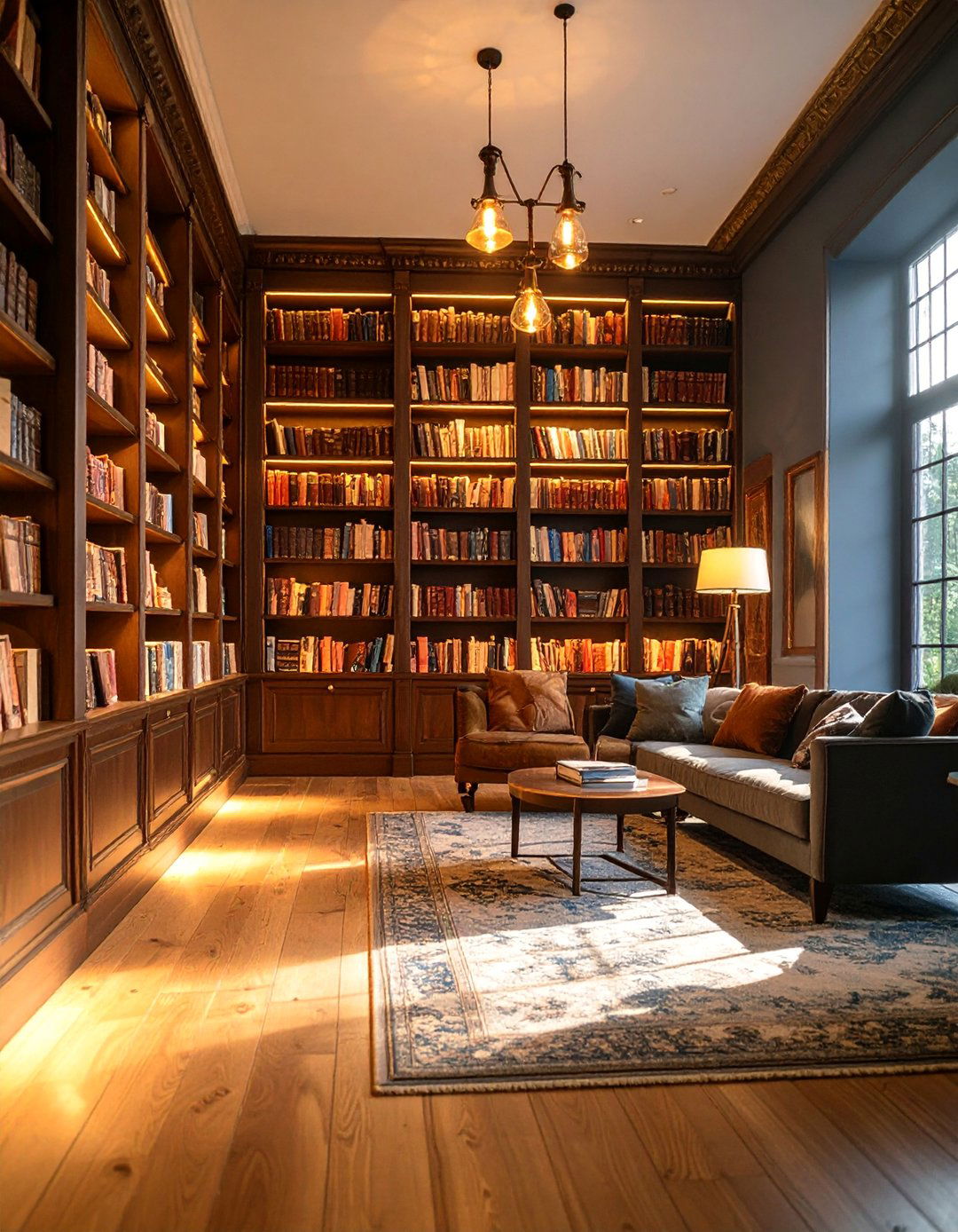 Recessed Miniature Spotlight System - 25 Bookshelf Lighting Ideas