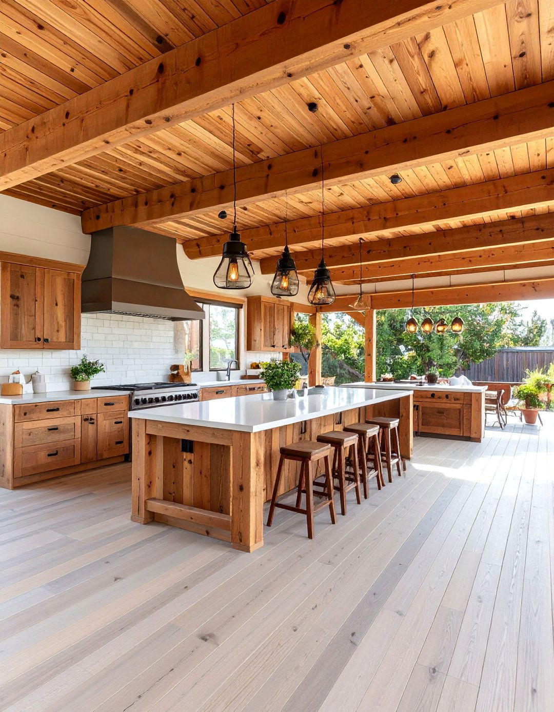 Reclaimed Barn Wood Pavilion Kitchen - 25 Rustic Outdoor Kitchen Ideas
