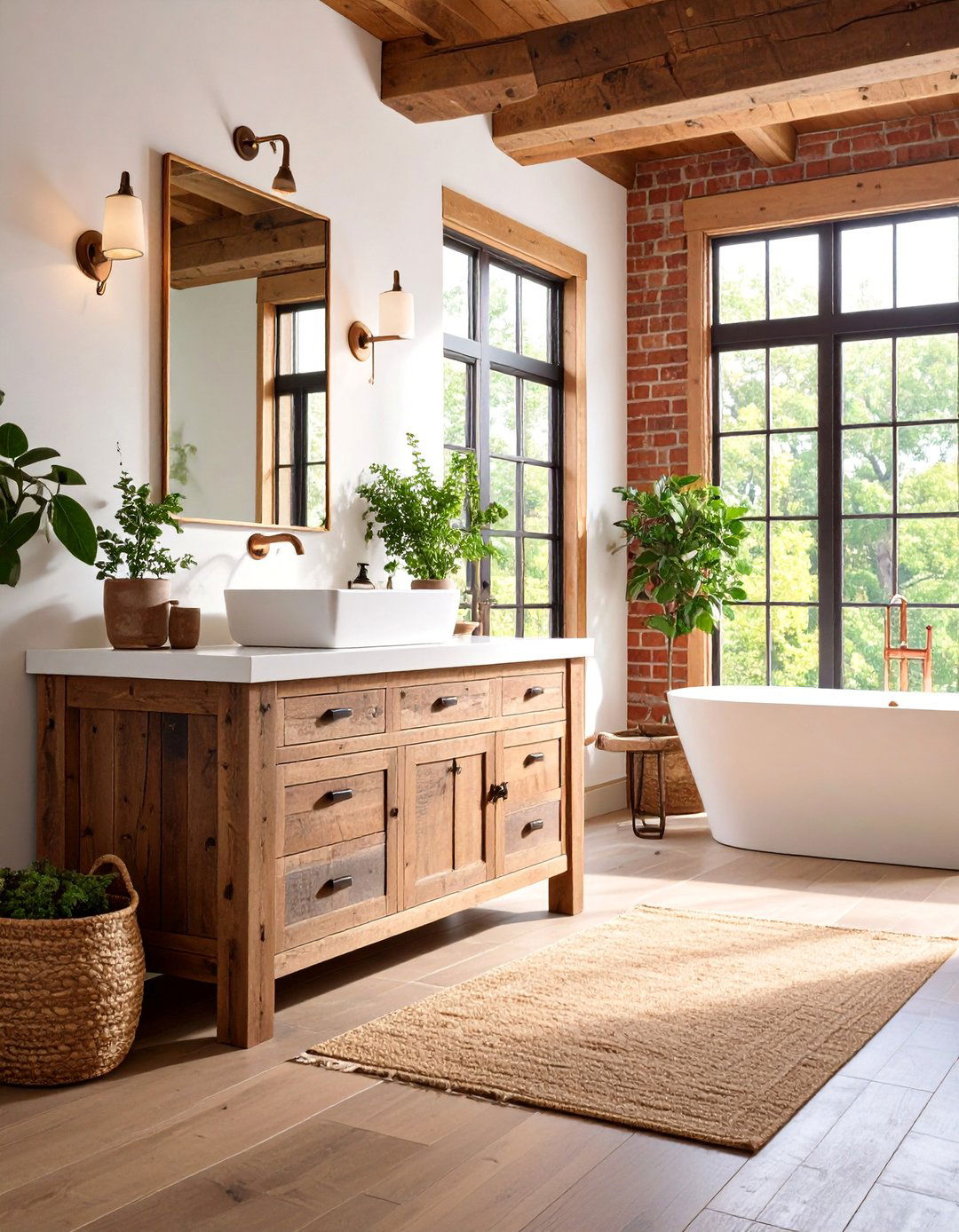 Reclaimed Barnboard Wood Bathroom Vanity - 25 Wood Bathroom Vanity Ideas