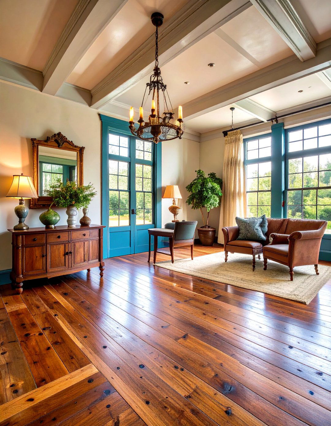 Reclaimed Chestnut Wood Floor for Historic Home Restoration - 25 Wood Floor Design Ideas