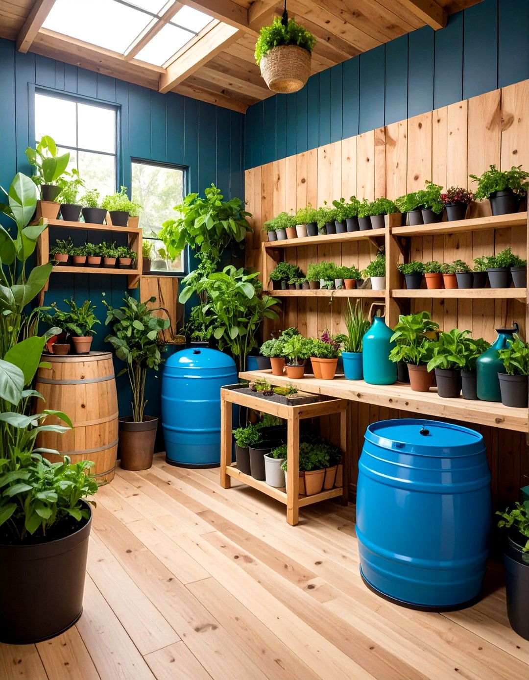 Reclaimed Materials Eco Plant Room - 25 Plant Room Ideas