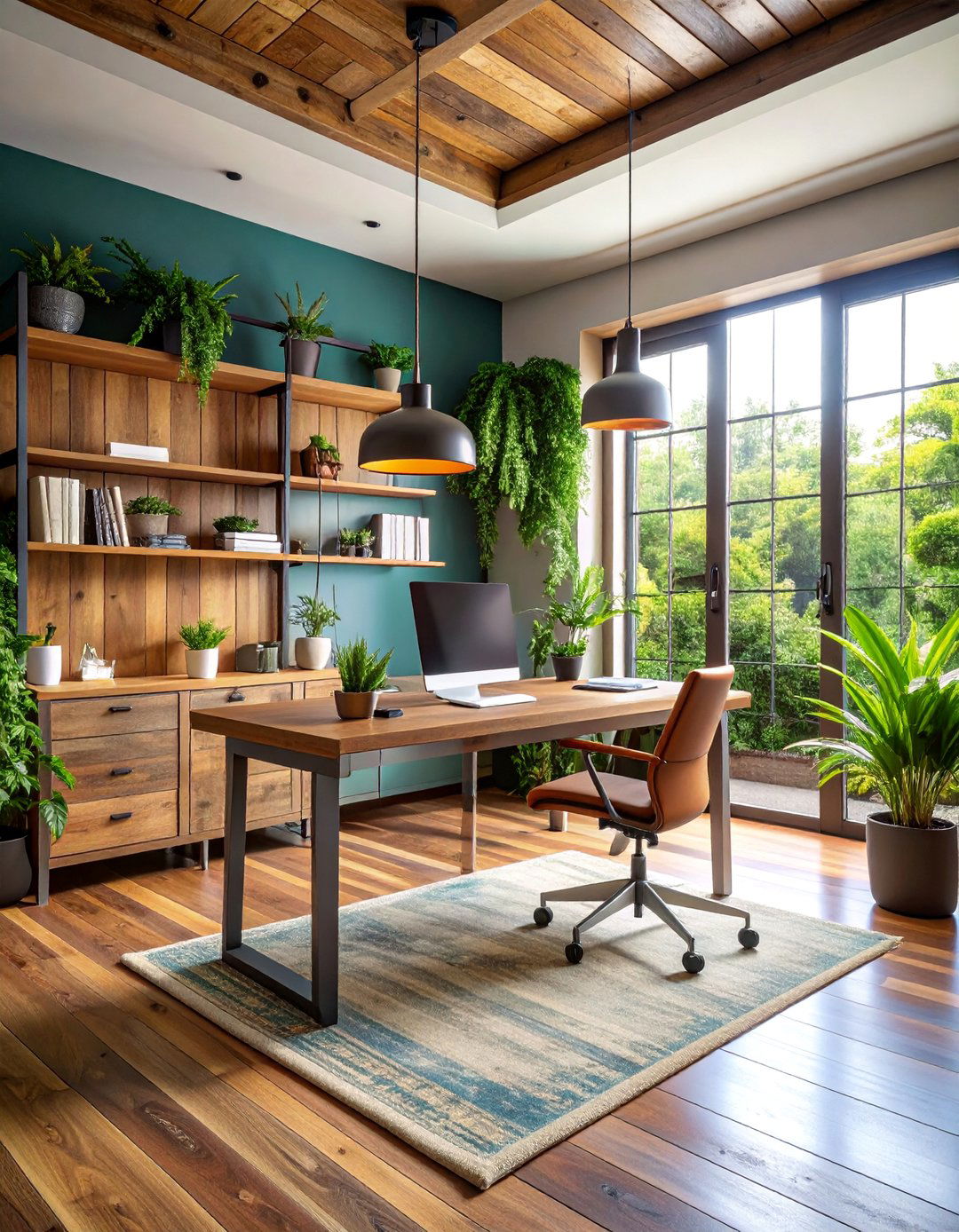 Reclaimed Metal and Wood Sliding Door - 25 Home Office Door Ideas