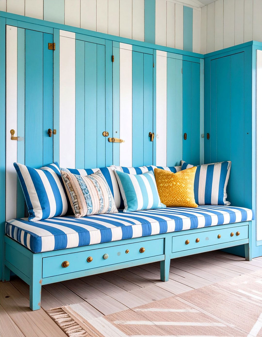 Reclaimed Sailboat Locker Lounge - 25 Pool Storage Ideas