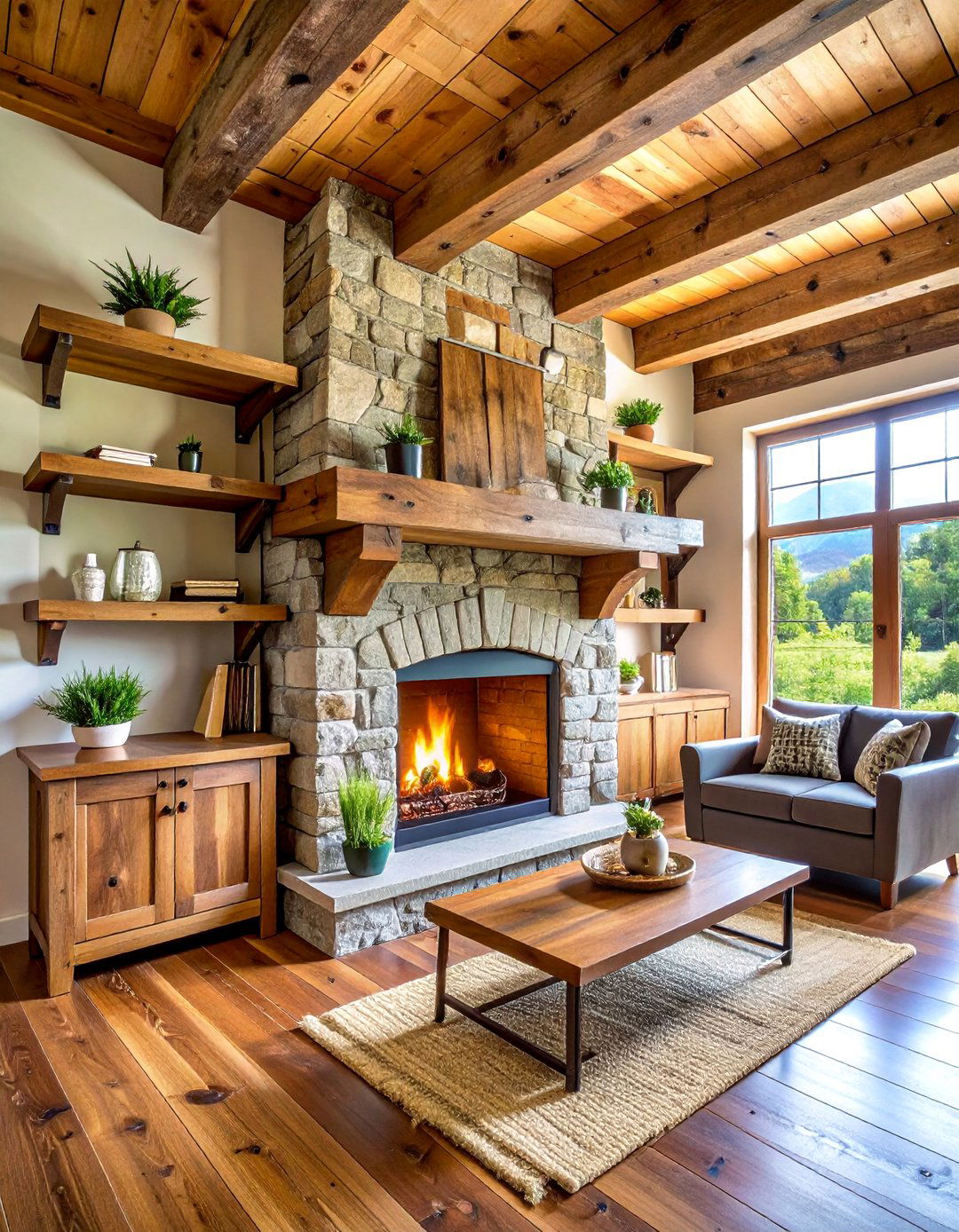 Reclaimed Timber Fireplace Floating Shelves - 25 Fireplace Floating Shelves Design Ideas