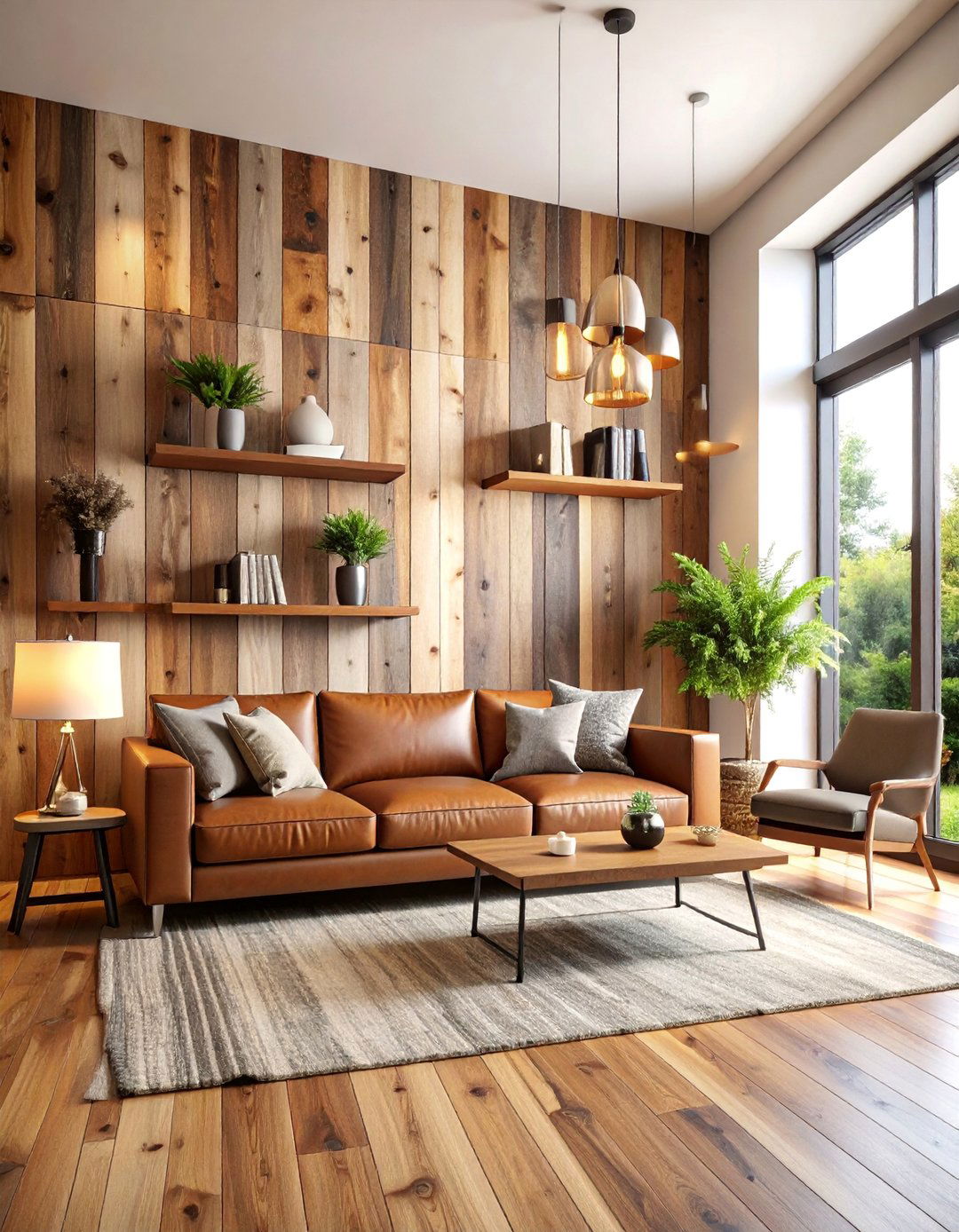 Reclaimed Wood Accent Wall Living Room - 25 Small Rustic Living Room Ideas