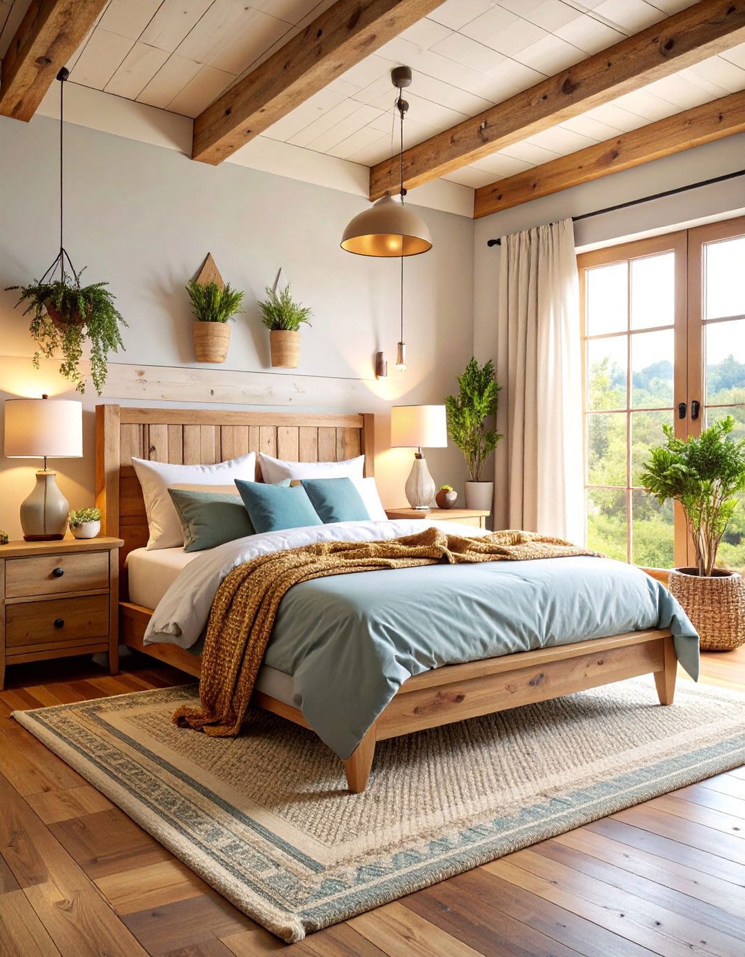 Reclaimed Wood Bedroom with Rustic Horizontal Planks - 25 Bedroom Accent Wall Ideas