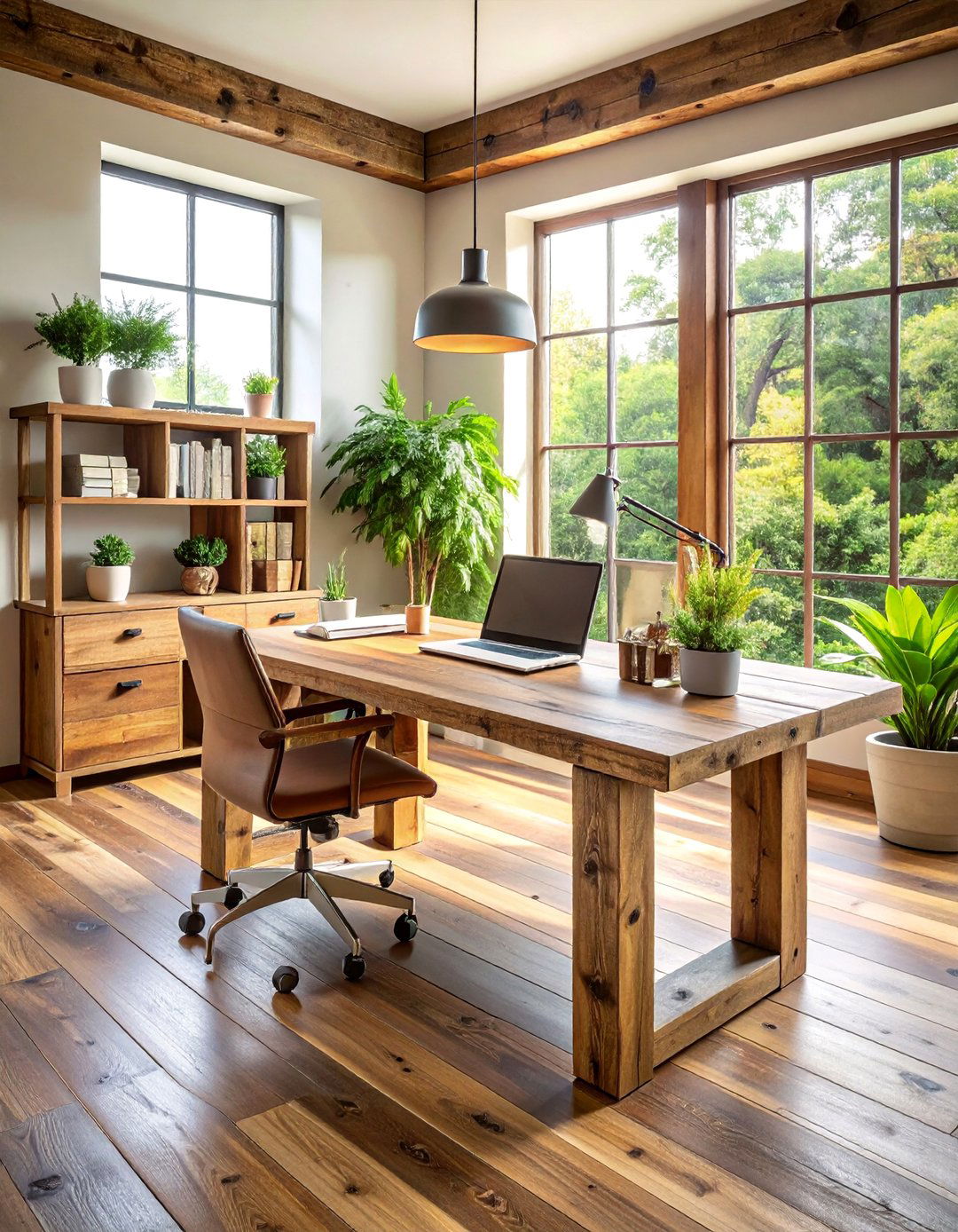 Reclaimed Wood Desk with Eco Friendly Materials - 25 Desk Ideas