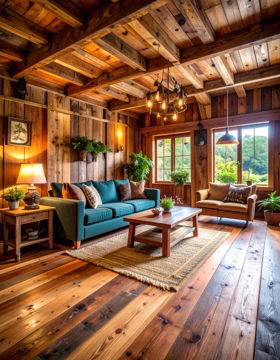 Reclaimed Wood Man Cave Flooring - 25 Man Cave Flooring Ideas