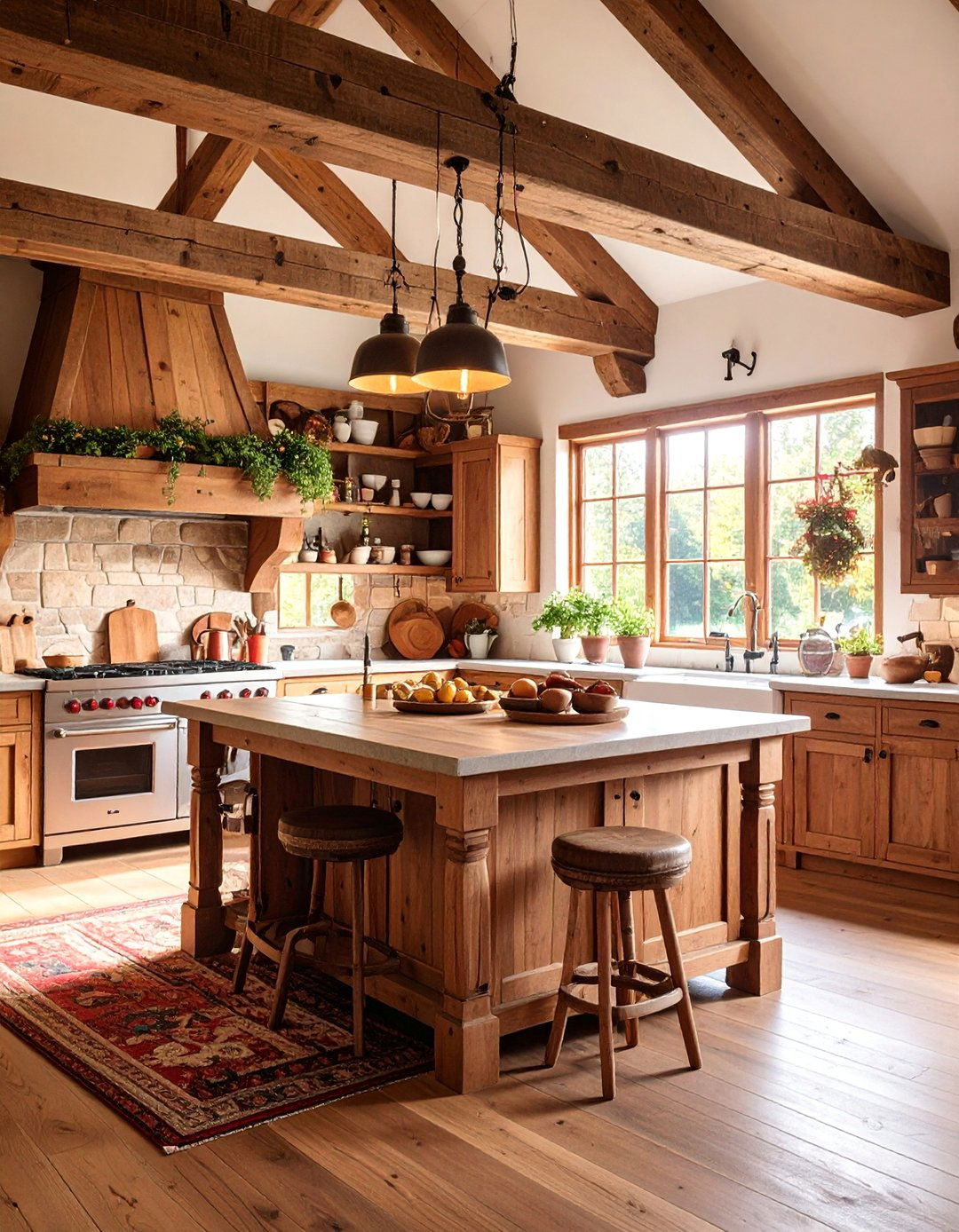 Reclaimed Wood Rustic Farmhouse Kitchen - 25 Farmhouse Kitchen Ideas