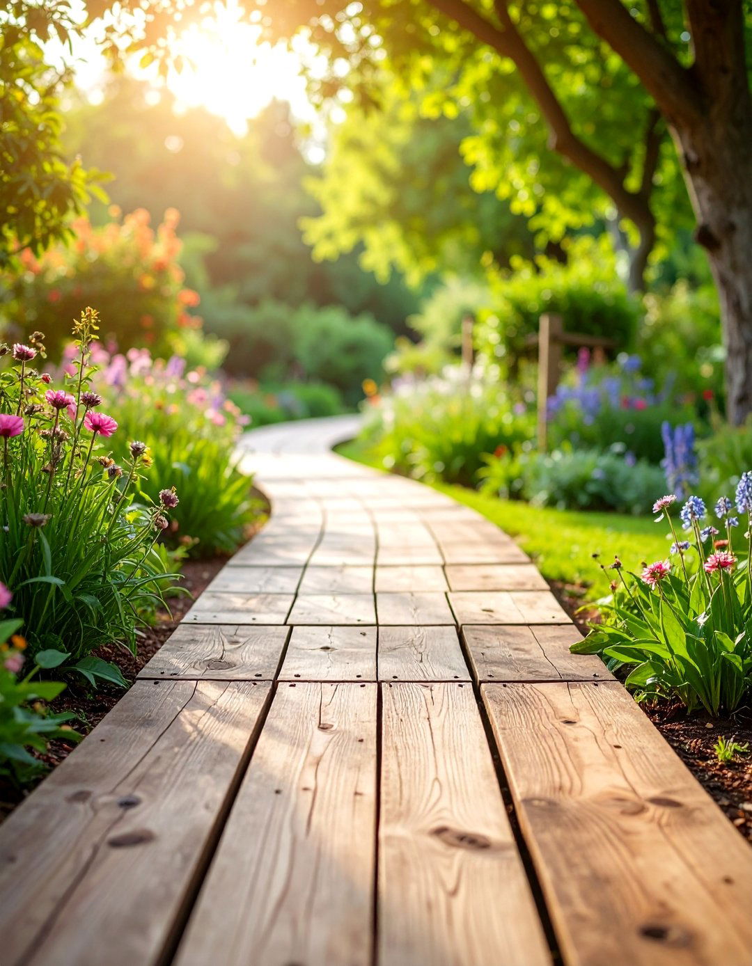 Reclaimed Wood Rustic Trail - 25 Wooden Walkway Ideas