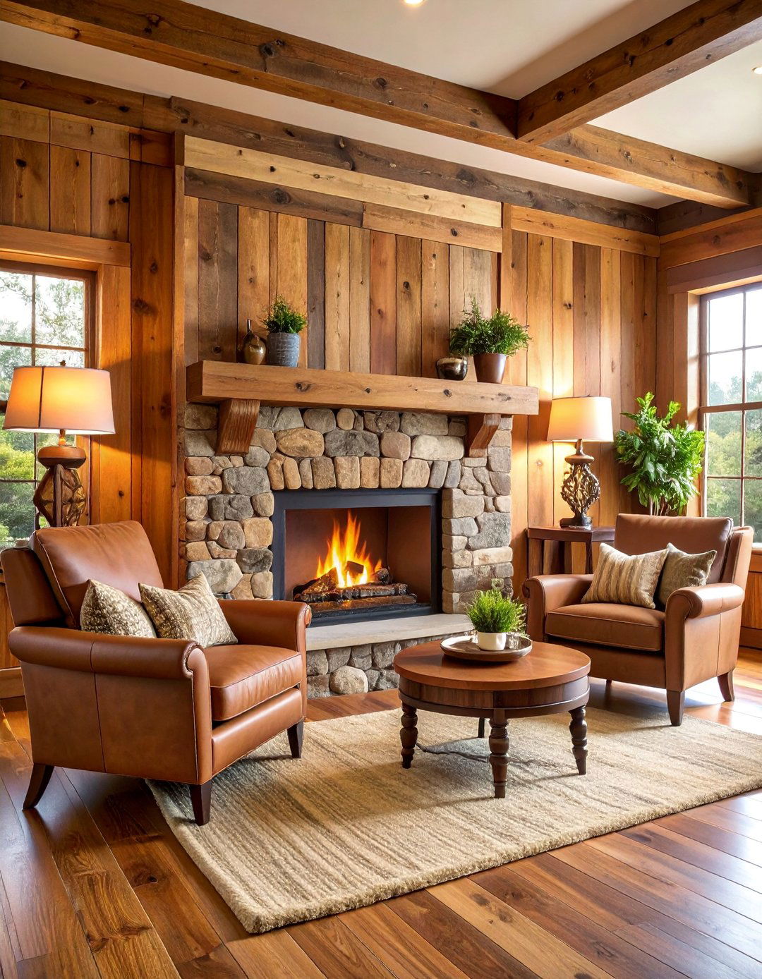 Reclaimed Wood Shiplap Fireplace Wall - 25 Fireplace Accent Wall Ideas