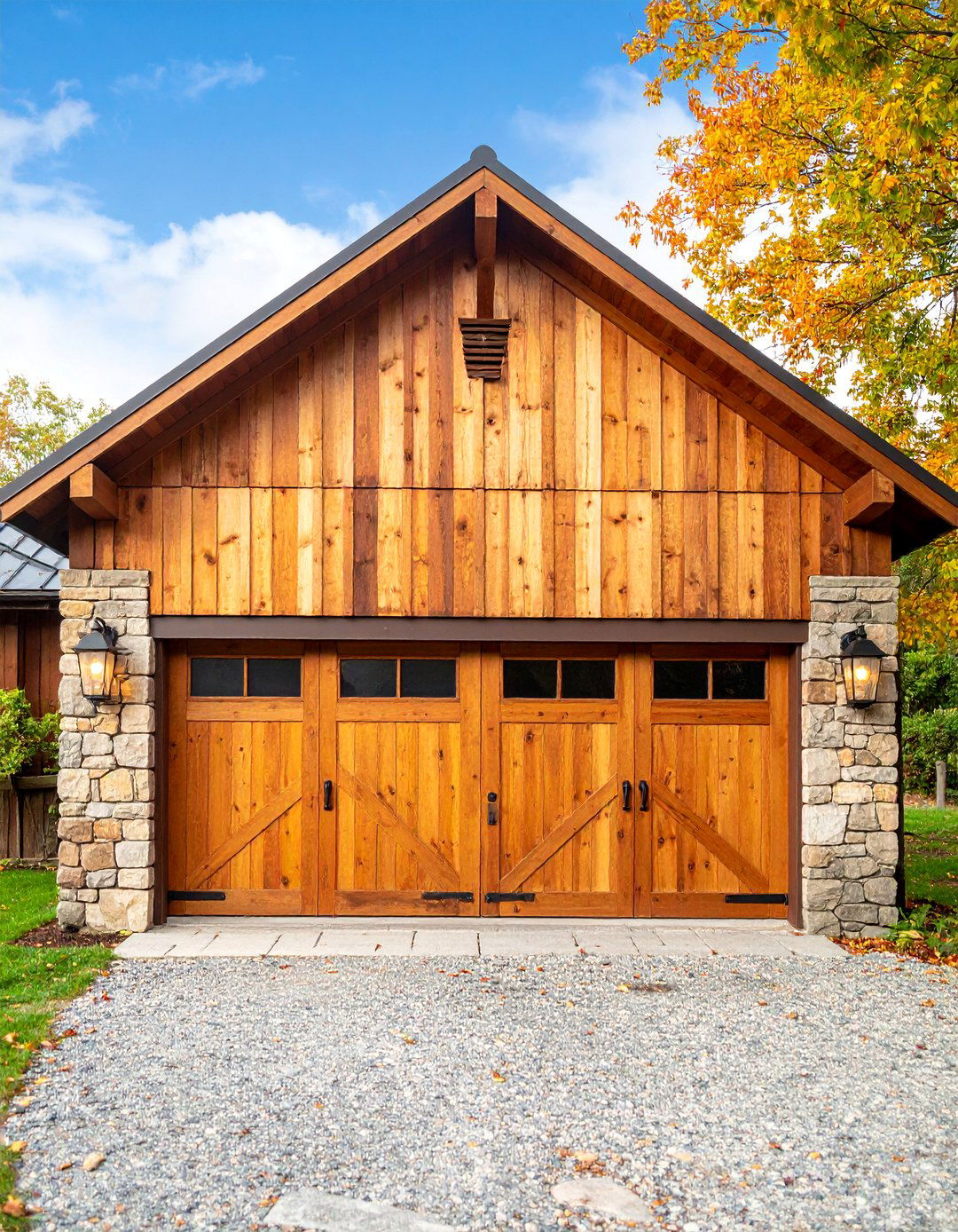 Reclaimed Wood and Stone Foundation Garage - 25 Rustic Garage Ideas