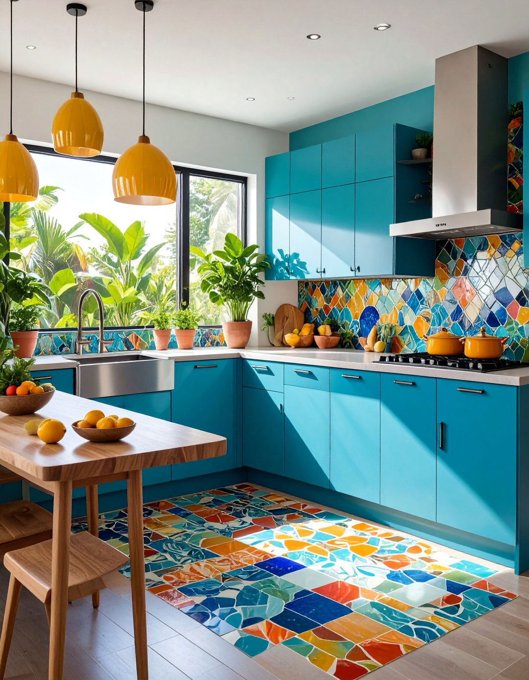 Recycled Glass Backsplash Kitchen - 25 Earthy Kitchen Ideas