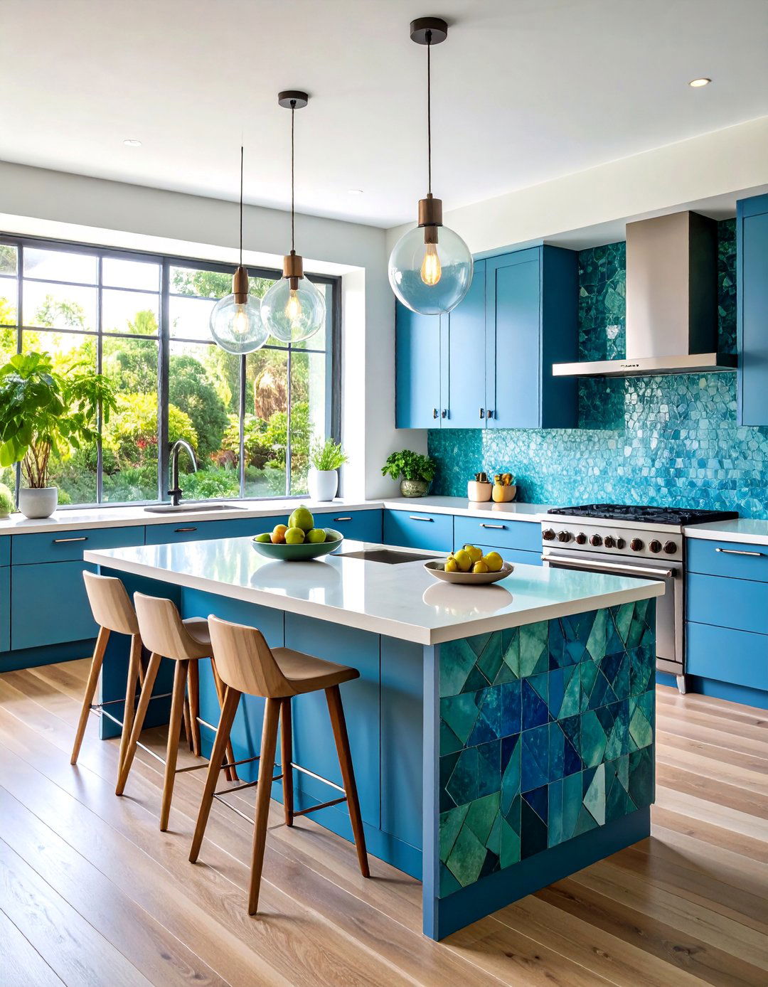 Recycled Glass Tiles with Sustainable Design Focus - 25 Modern Kitchen Backsplash Ideas