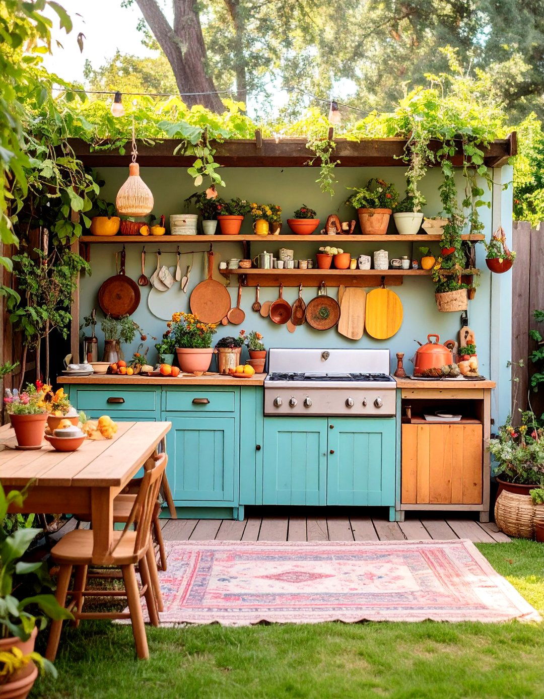 Recycled Material DIY Kitchen Setup - 25 Small Outdoor Kitchen Ideas