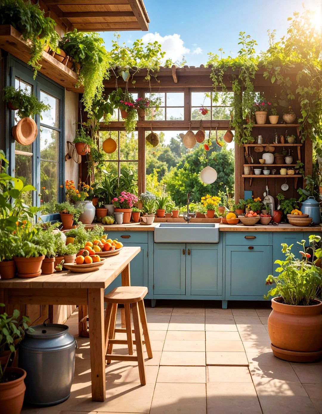 Recycled Materials Mud Kitchen with Upcycled Elements - 25 Mud Kitchen Ideas for Kids