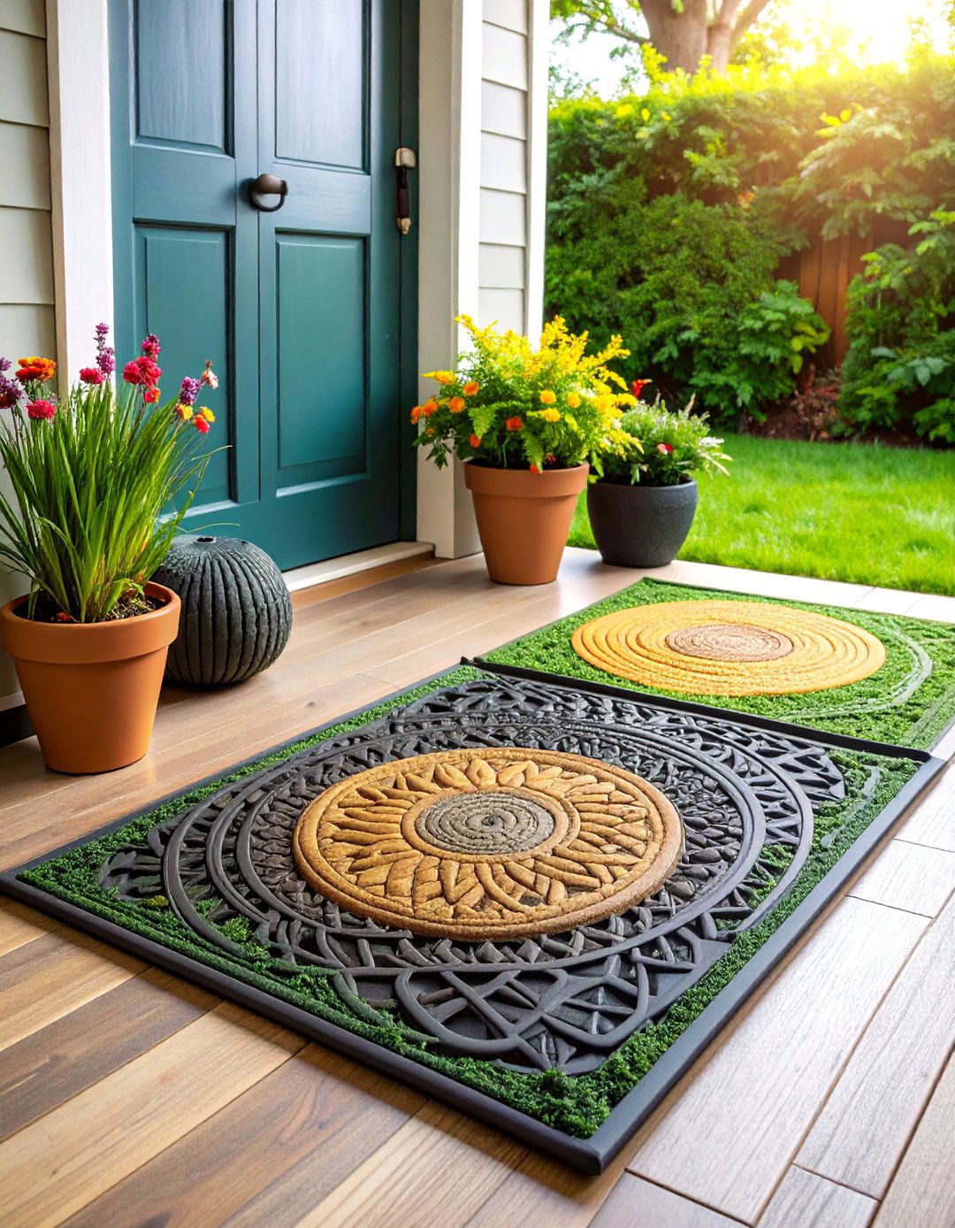 Recycled Rubber Tire Mat - 25 Front Door Mat Ideas