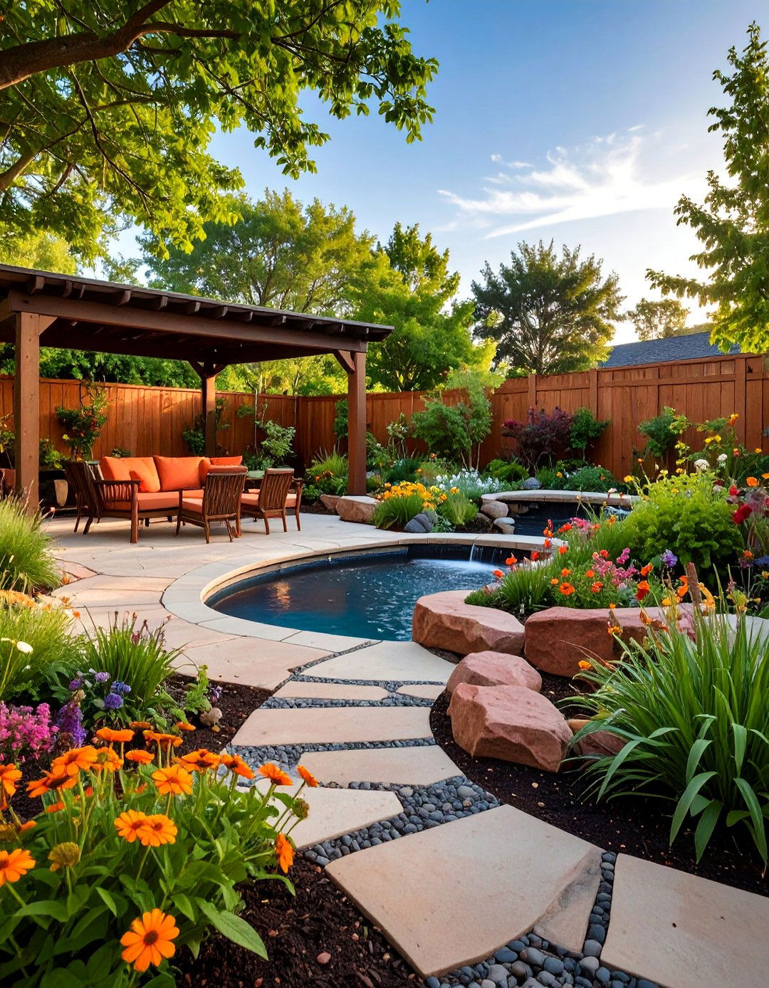 Red Lava Rock Butterfly Conservation Garden - 25 Red Lava Rock Landscaping Ideas