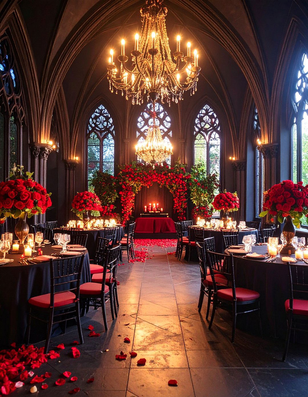 Red Rose Gothic Wedding - 25 Red Wedding Theme Ideas