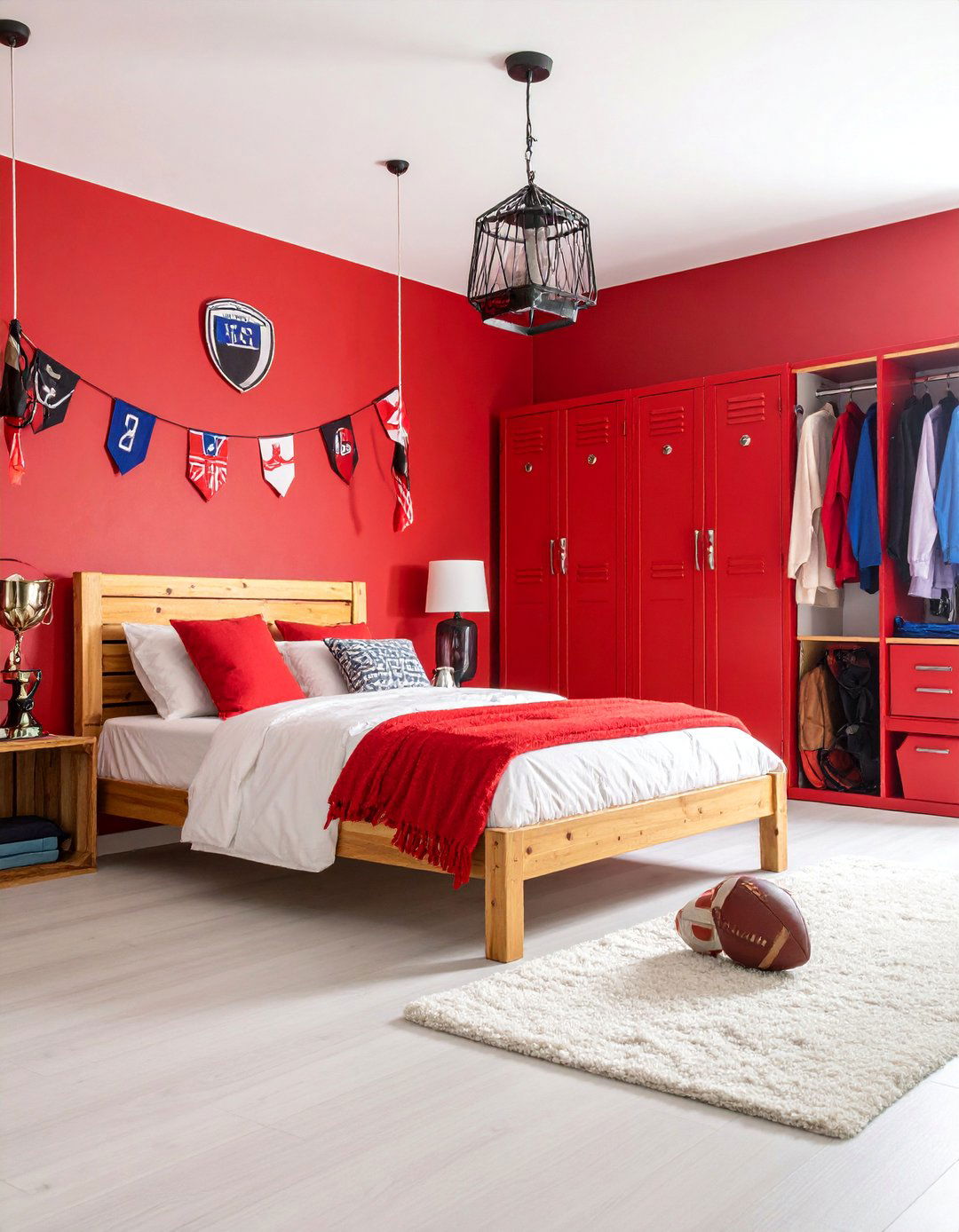 Red Sports Team Bedroom Theme - 25 Red Bedroom Ideas