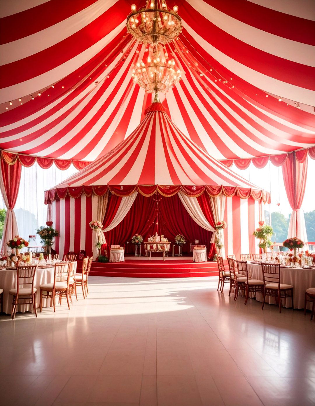 Red Vintage Circus Wedding - 25 Red Wedding Theme Ideas