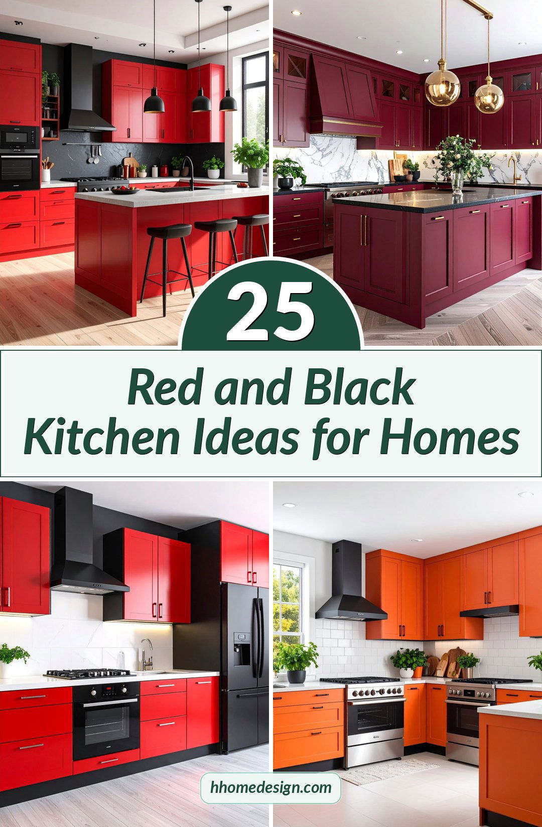 25 Red and Black Kitchen Ideas for Homes