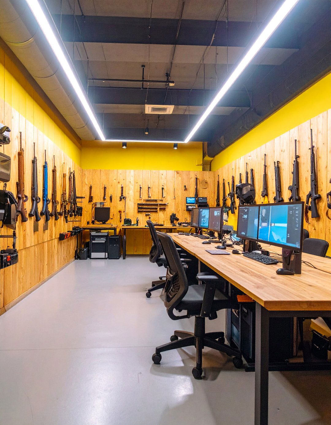 Reloading Station Gun Room with Ammunition Workshop - 25 Gun Room Ideas
