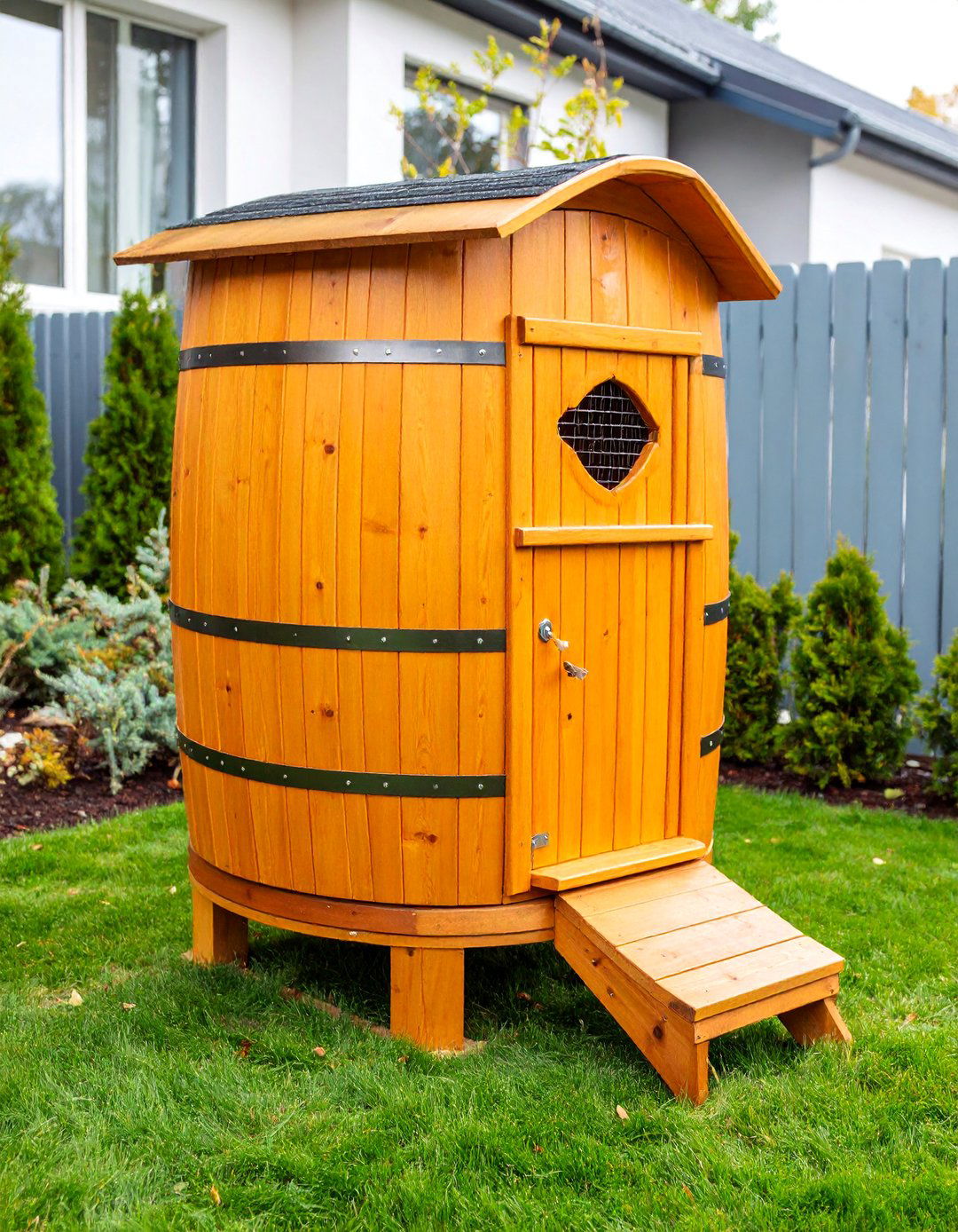 Repurposed Barrel Duck House - 25 Duck House Ideas