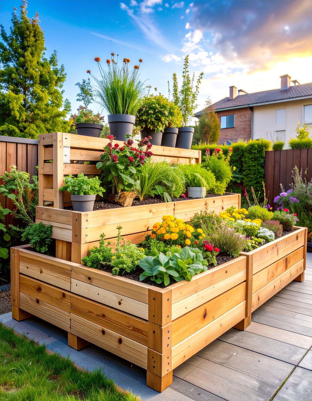 Repurposed Pallet Vertical Raised Garden Bed - 25 Raised Garden Bed Ideas