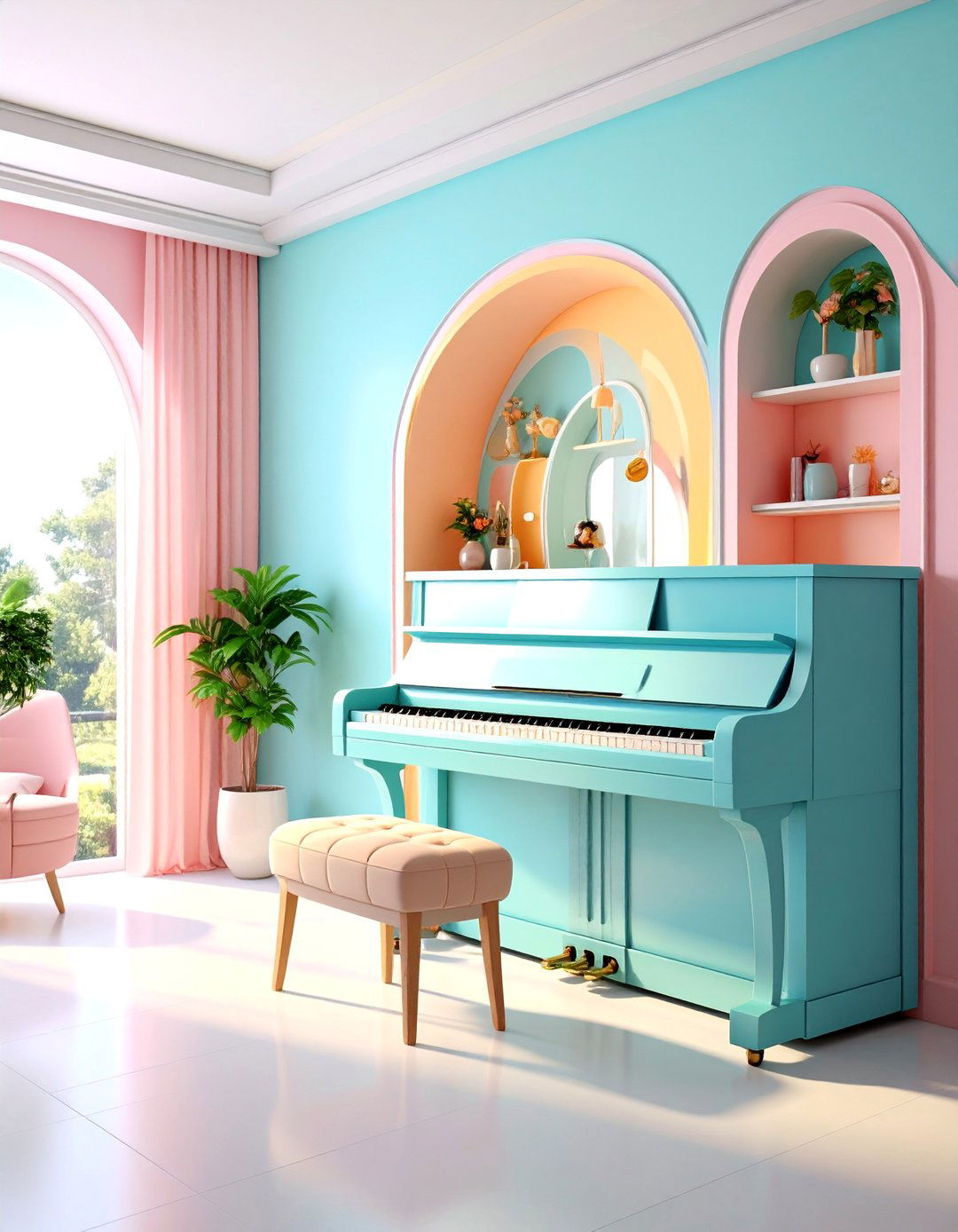 Repurposed Piano Bar with Keyboard Storage - 25 Home Bar Ideas On A Budget