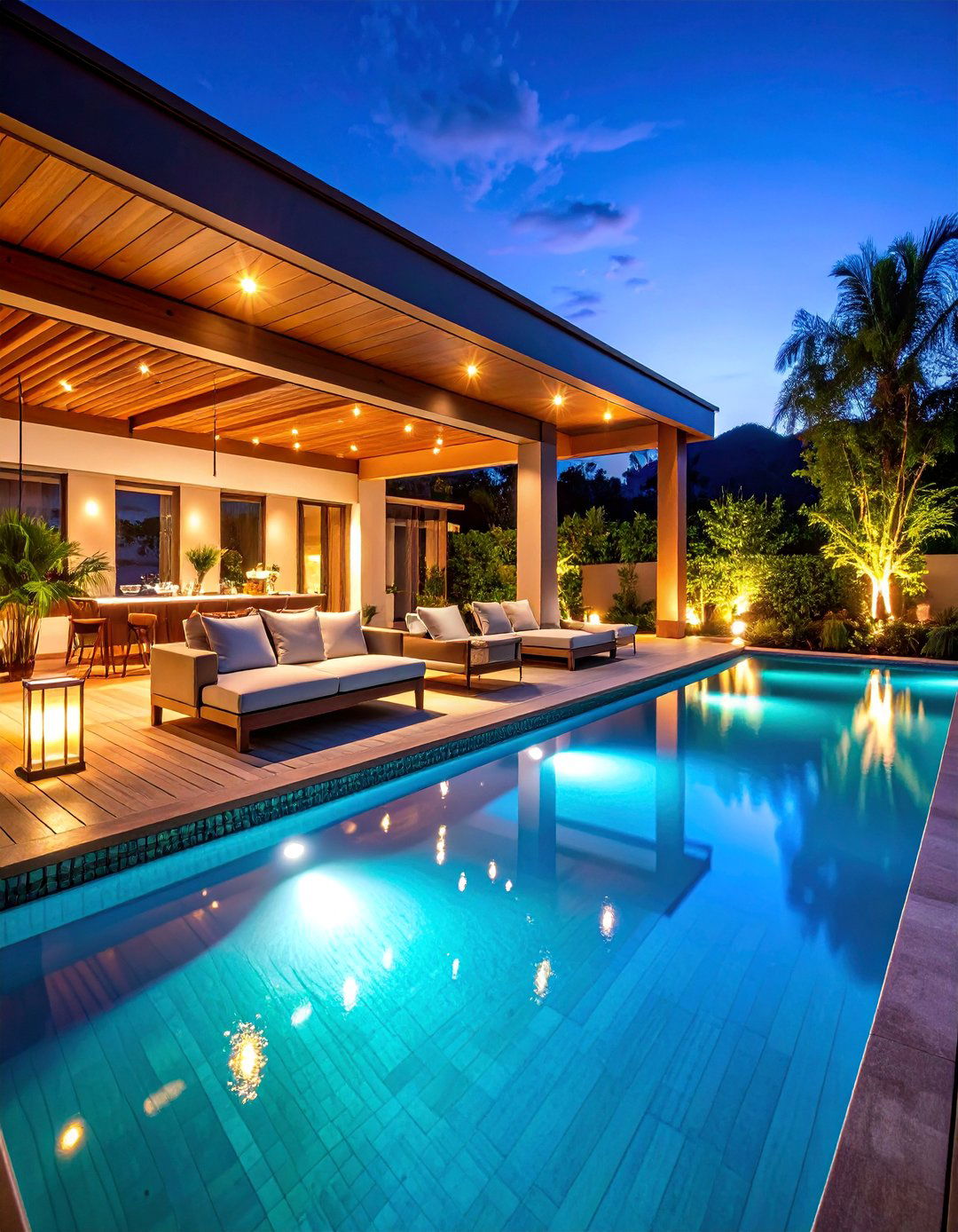 Resort Style Luxury Pool Environment - 25 Pool Decor Ideas