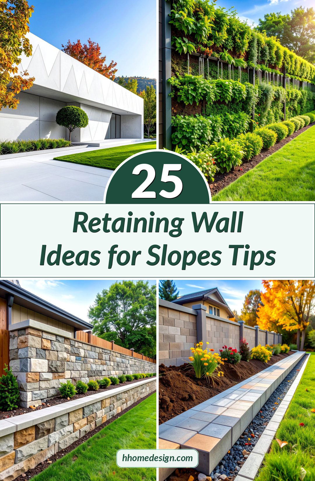 25 Retaining Wall Ideas for Slopes Tips