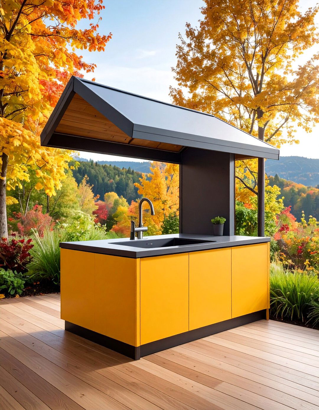Retractable Outdoor Sink with Weather Protection Cover - 25 outdoor sink ideas