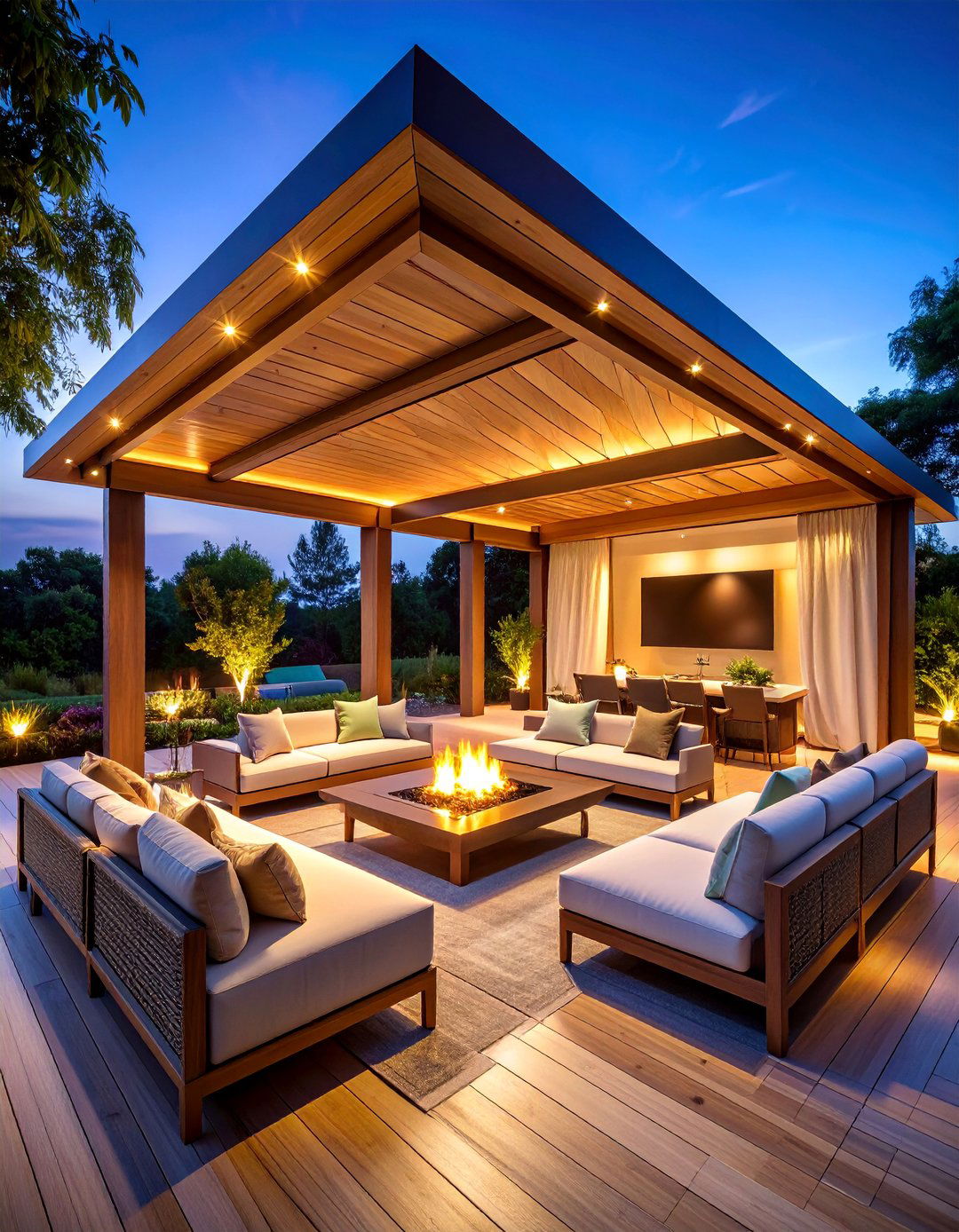 Retractable Roof Entertainment Outdoor Pavilion - 25 Outdoor Pavilion Ideas