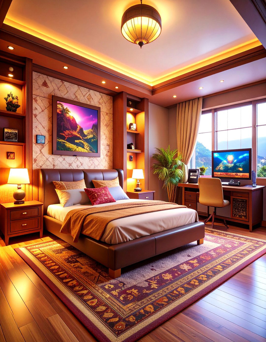 Retro Arcade Gaming Bedroom with Classic Console Display - 25 Gaming Bedroom Ideas