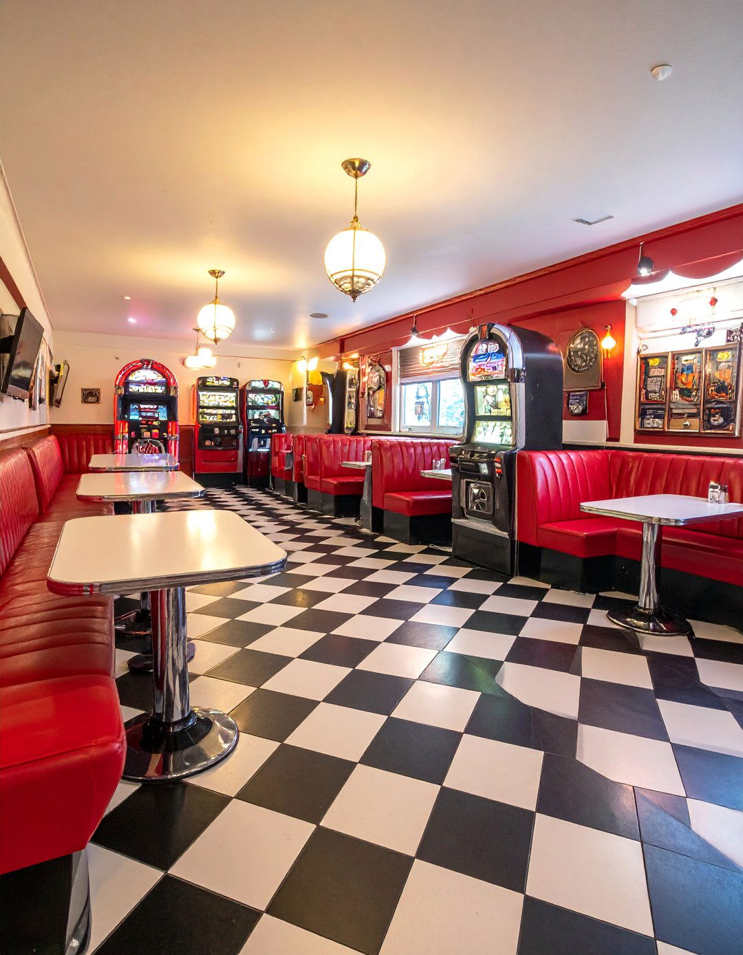 Retro Diner Themed Game Room - 25 Basement Ideas