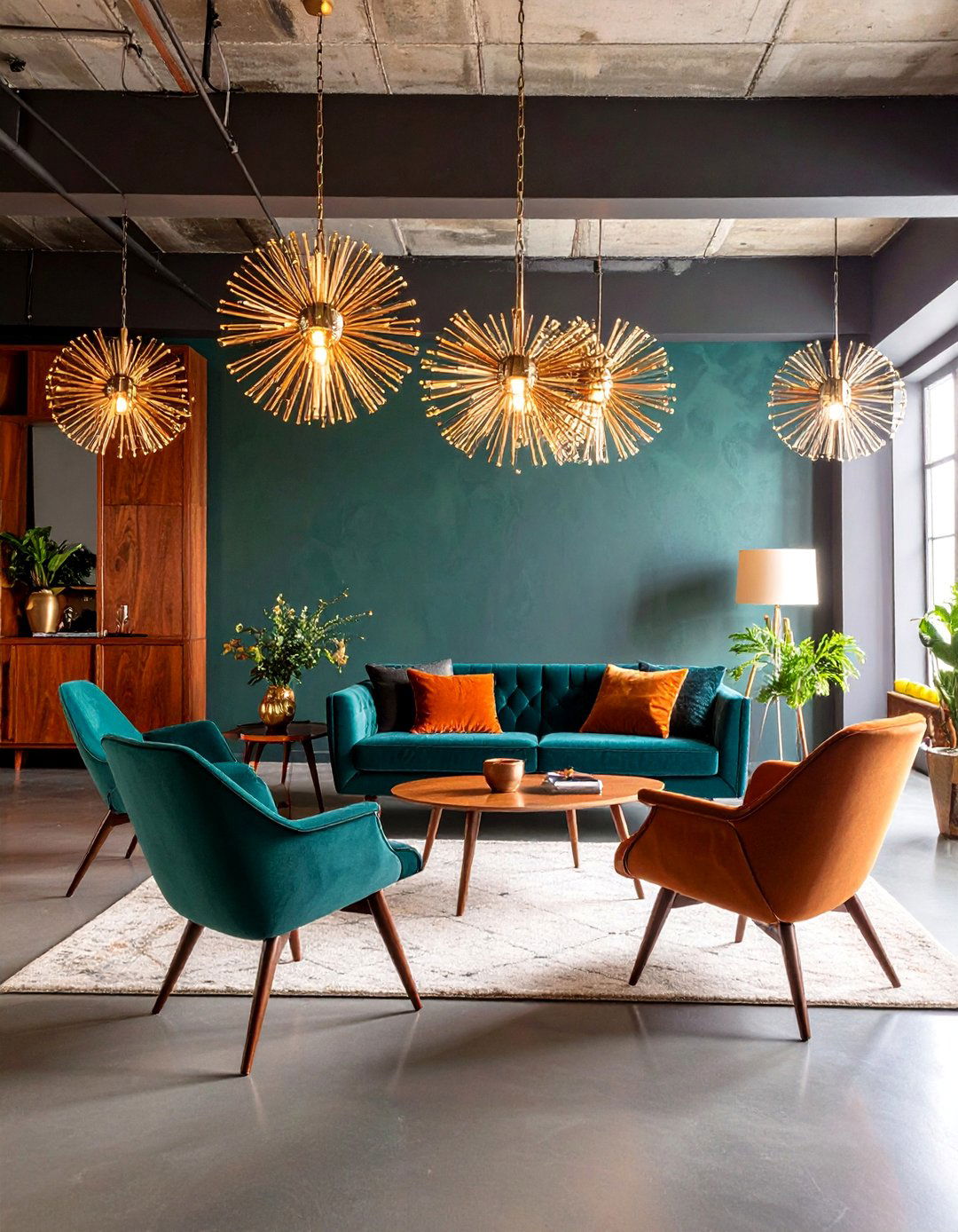 Retro Mid Century Modern Lounge - 25 basement decorating ideas